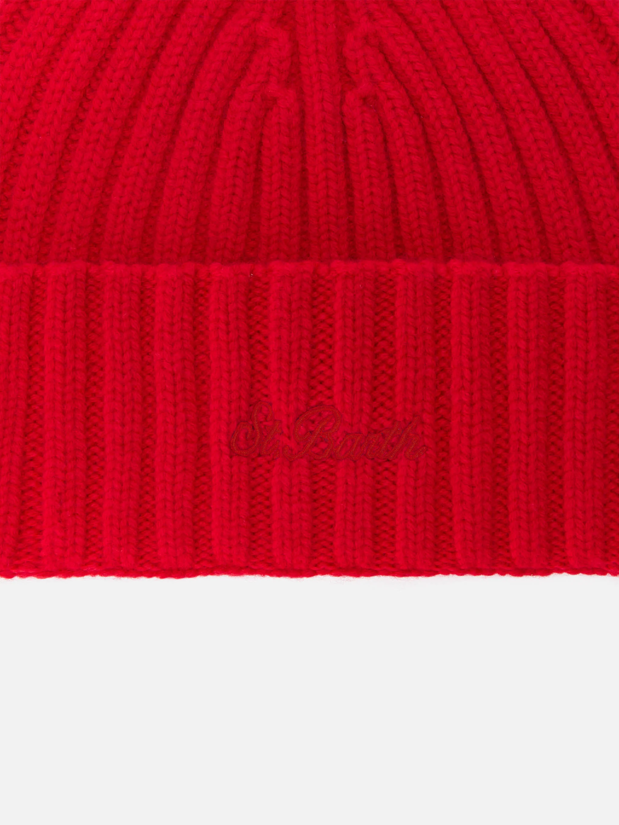 100% WOOL Wengen beanie in red - Image 2