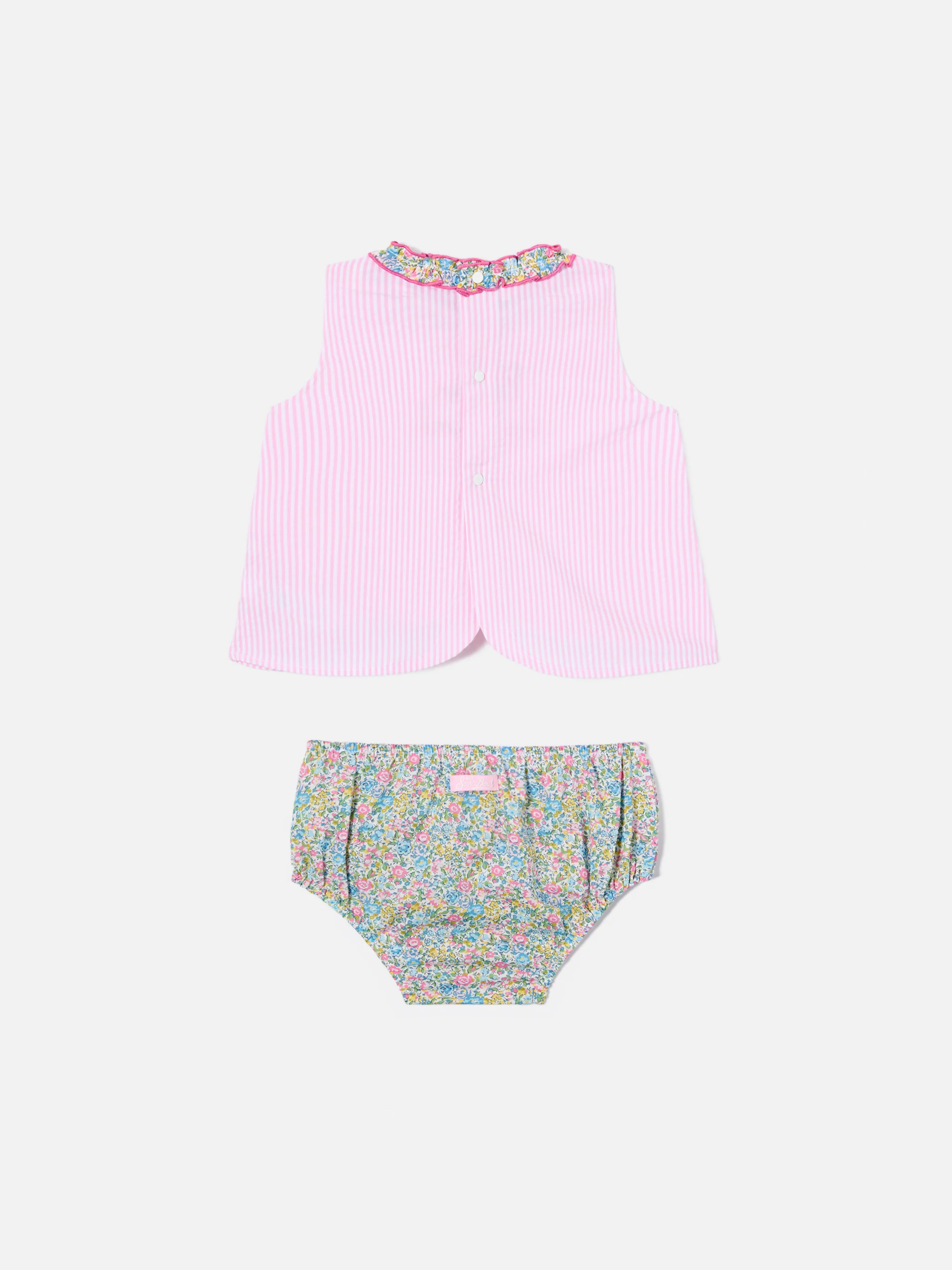 Abbie top and bloomer set with Better in pink embroidery | Made with Liberty Fabric - Image 3