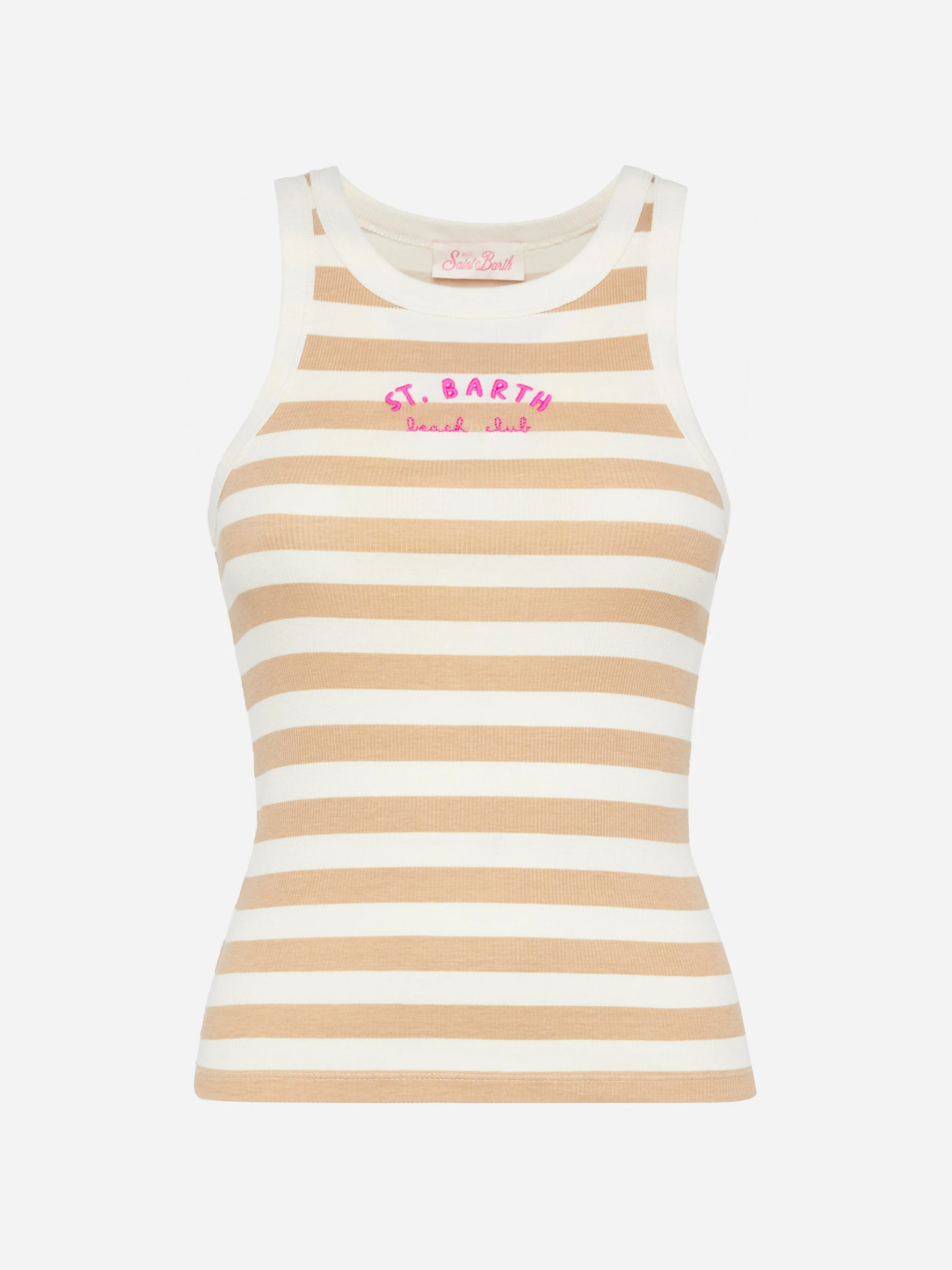 Ada striped ribbed cotton tank top - Image 4