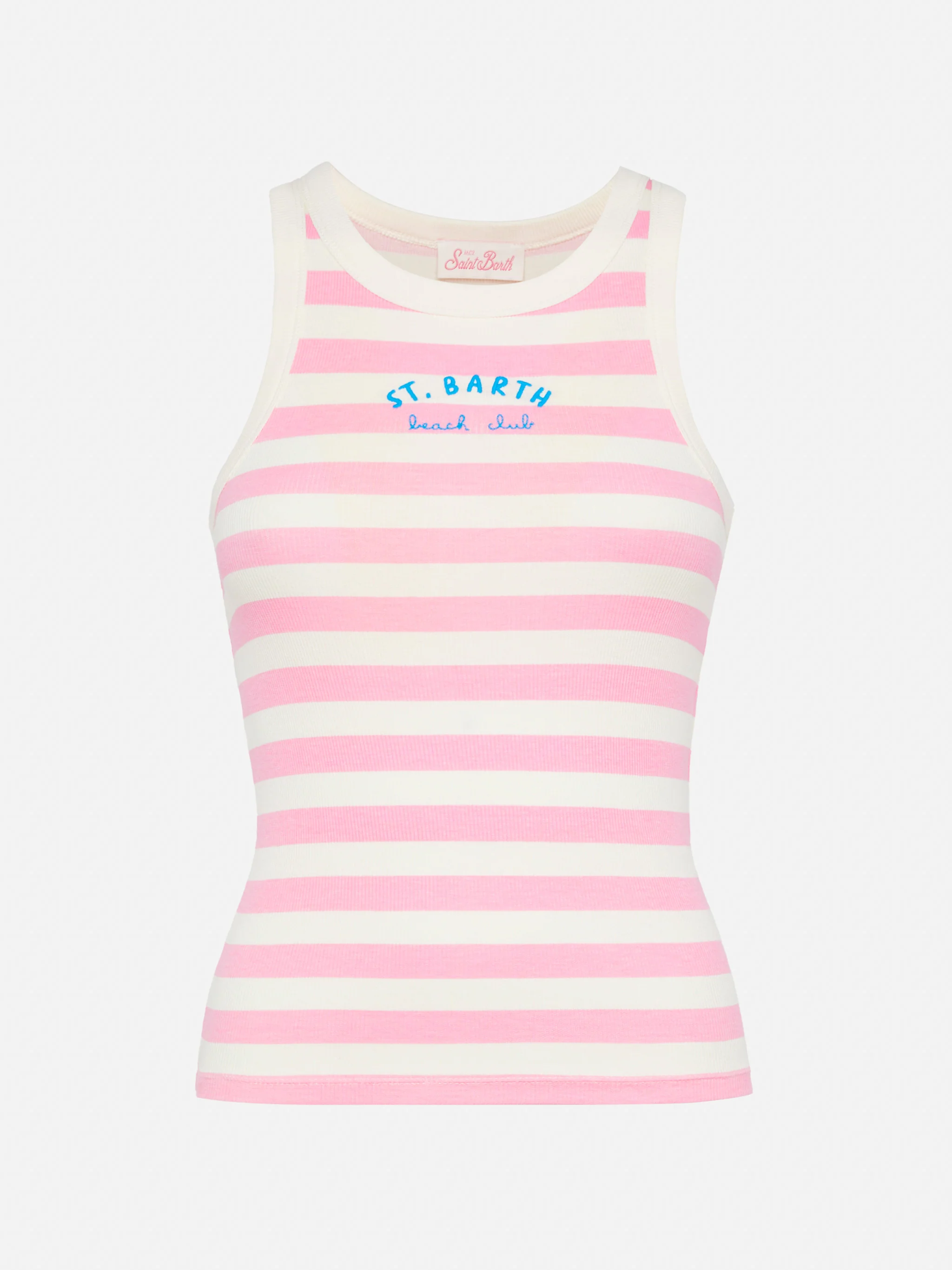 Ada striped ribbed cotton tank top - Image 4