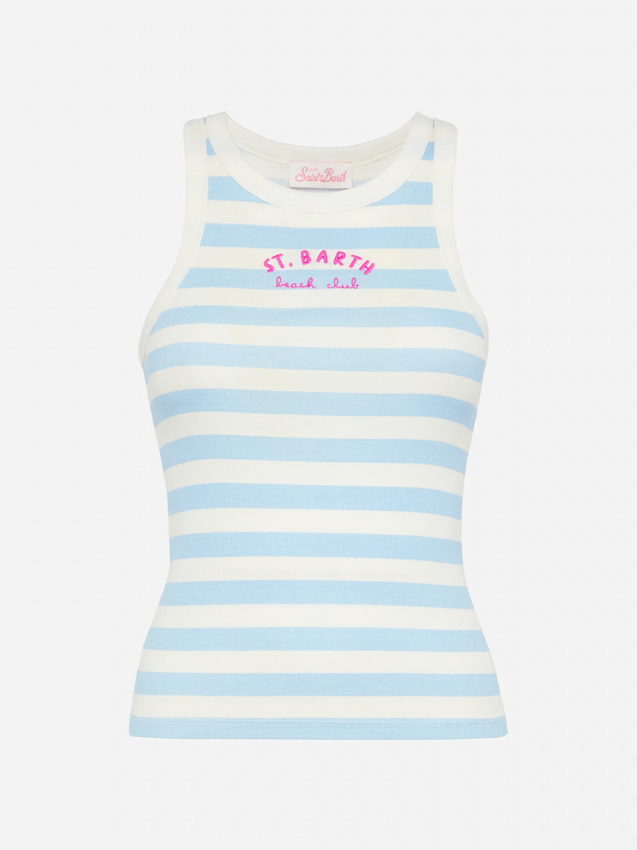 Ada striped ribbed cotton tank top - Image 4