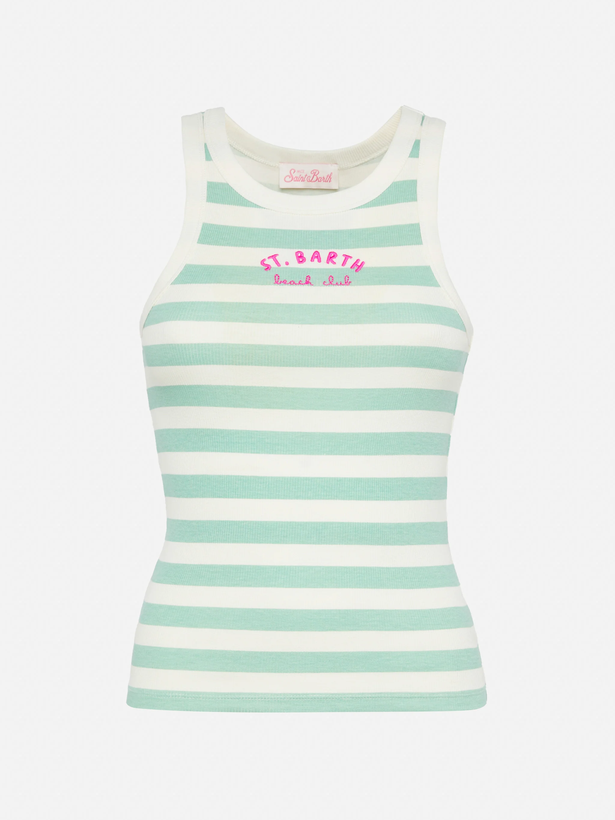 Ada striped ribbed cotton tank top - Image 4