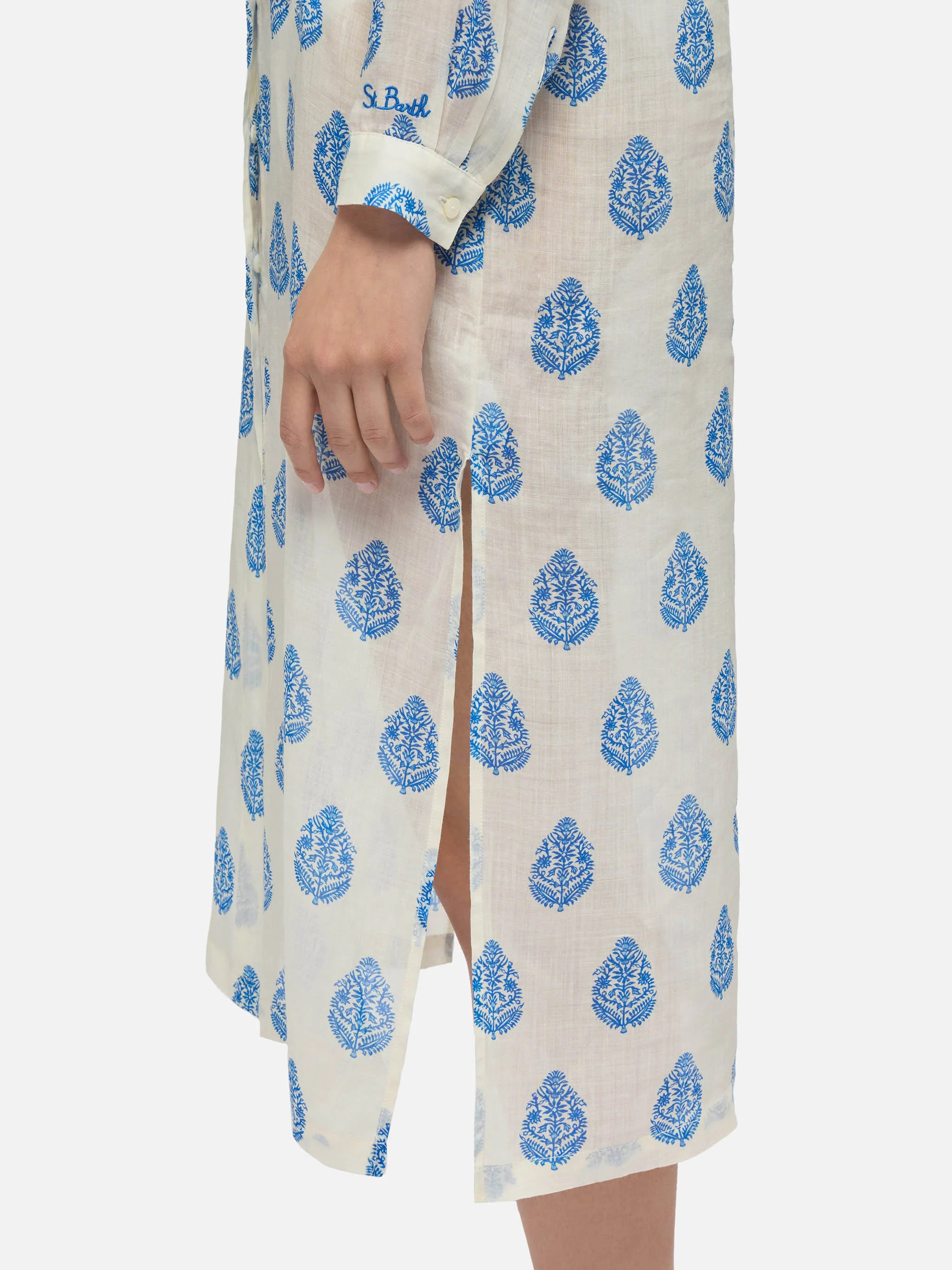 Adeline ramie maxi dress with paisley print - Image 2