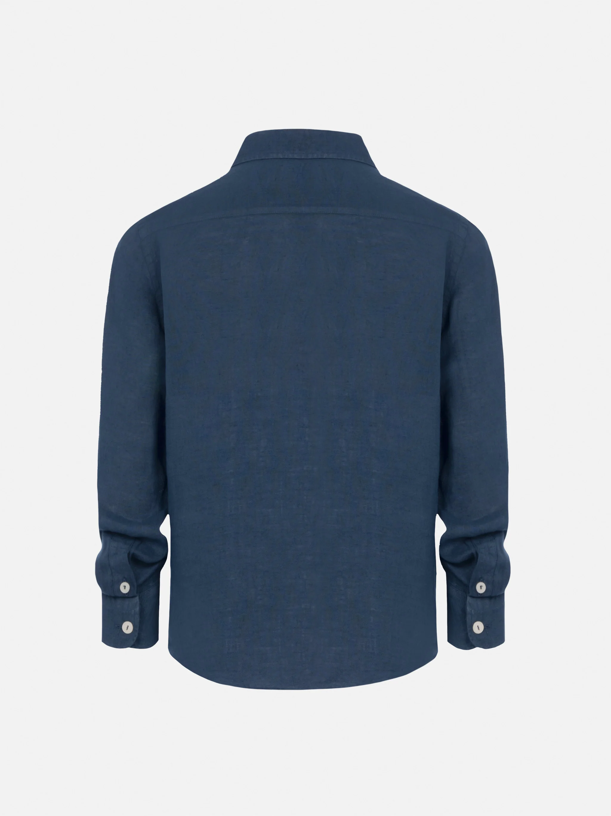 Agnes navy blue linen shirt - Image 2