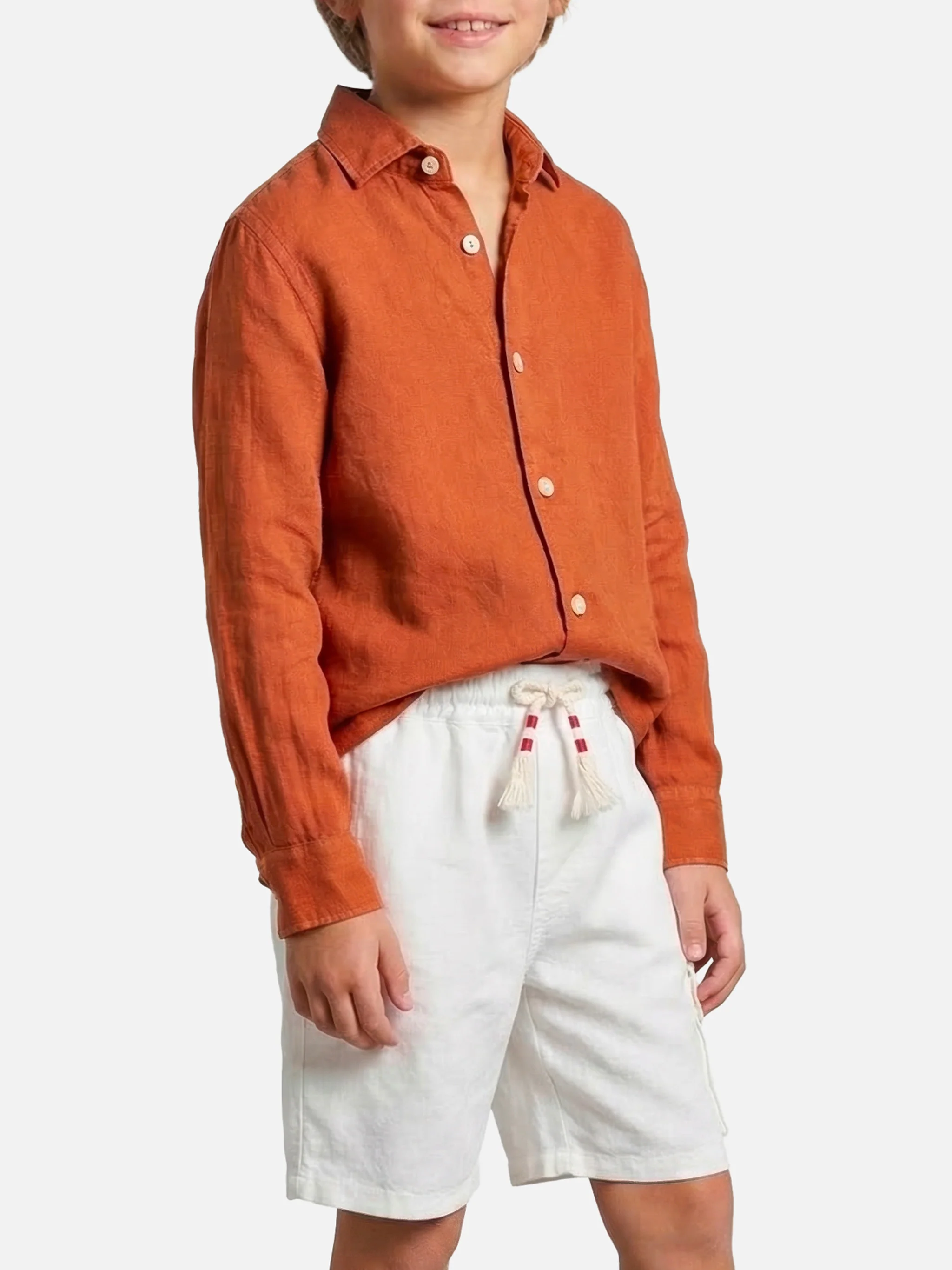 Agnes orange linen shirt - Image 2