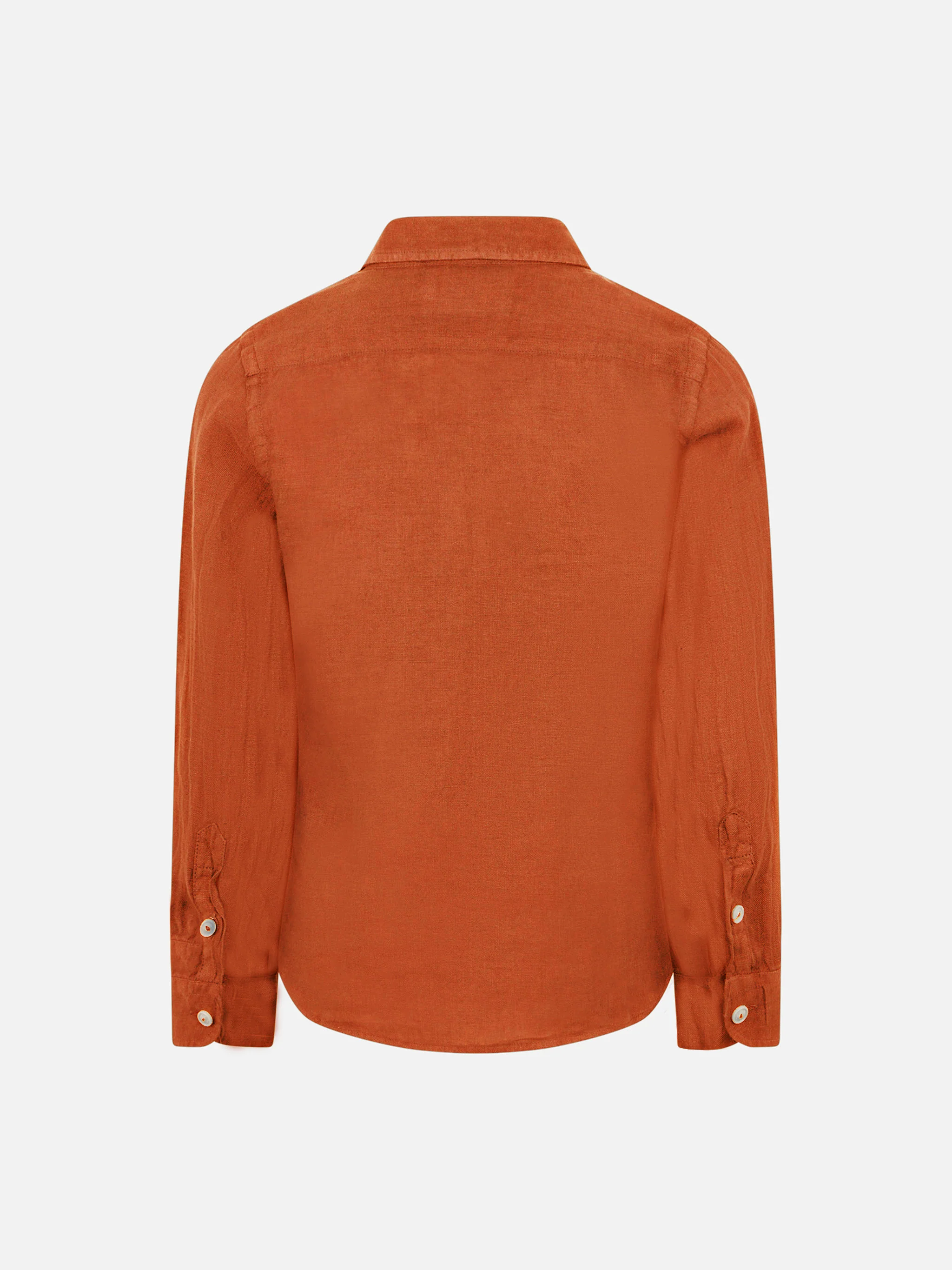 Agnes orange linen shirt - Image 3