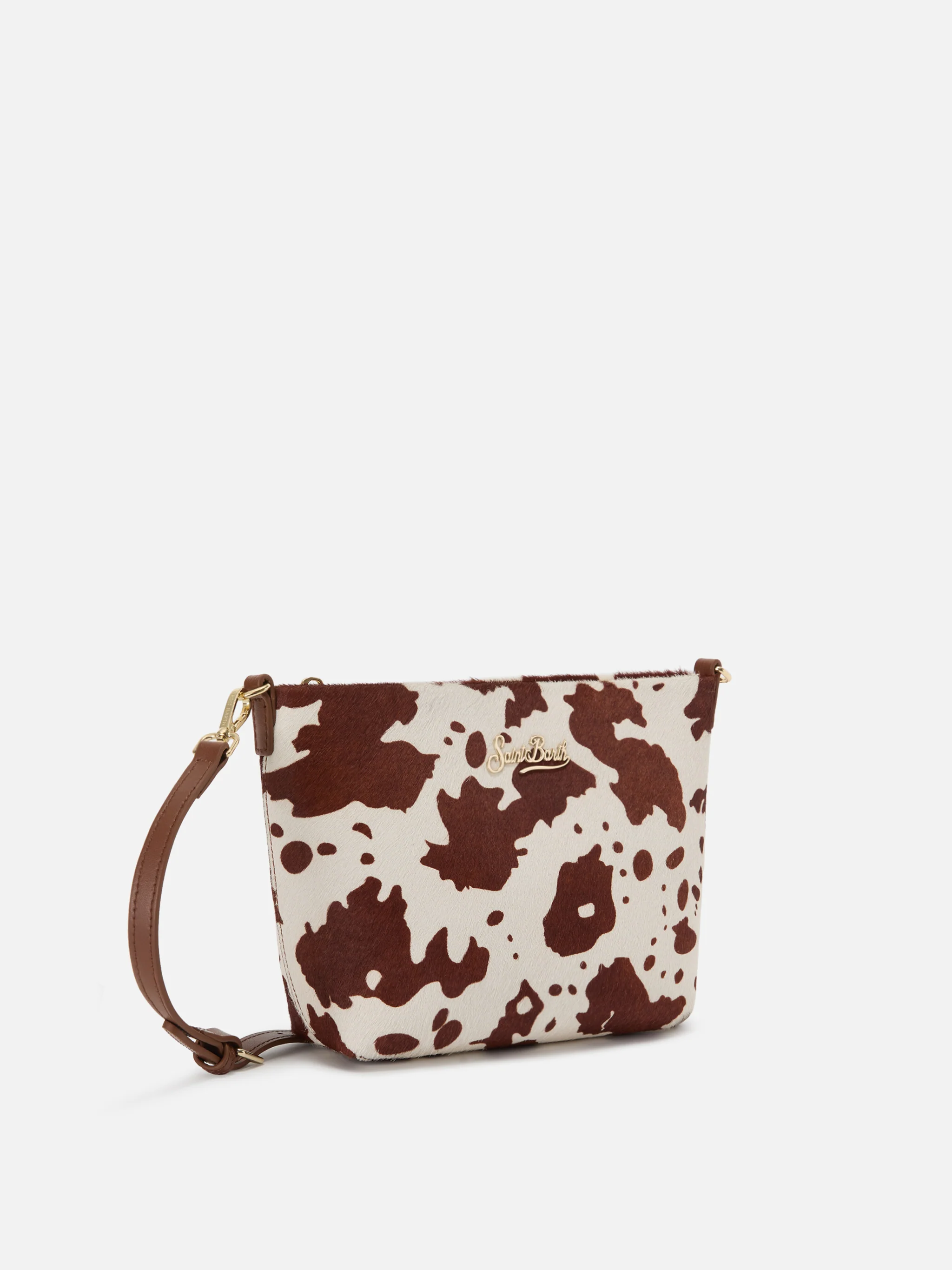 Aline bag in cow print pony hair with metal logo plaque - Image 2