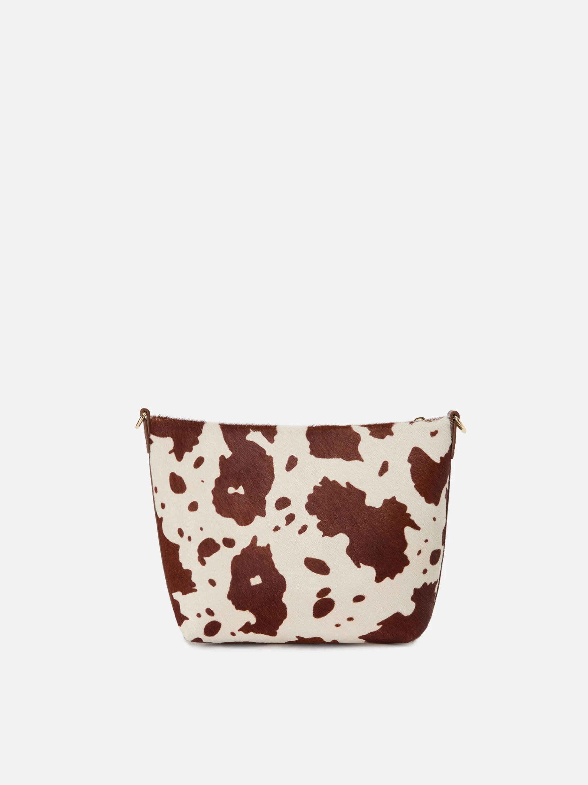 Aline bag in cow print pony hair with metal logo plaque - Image 3