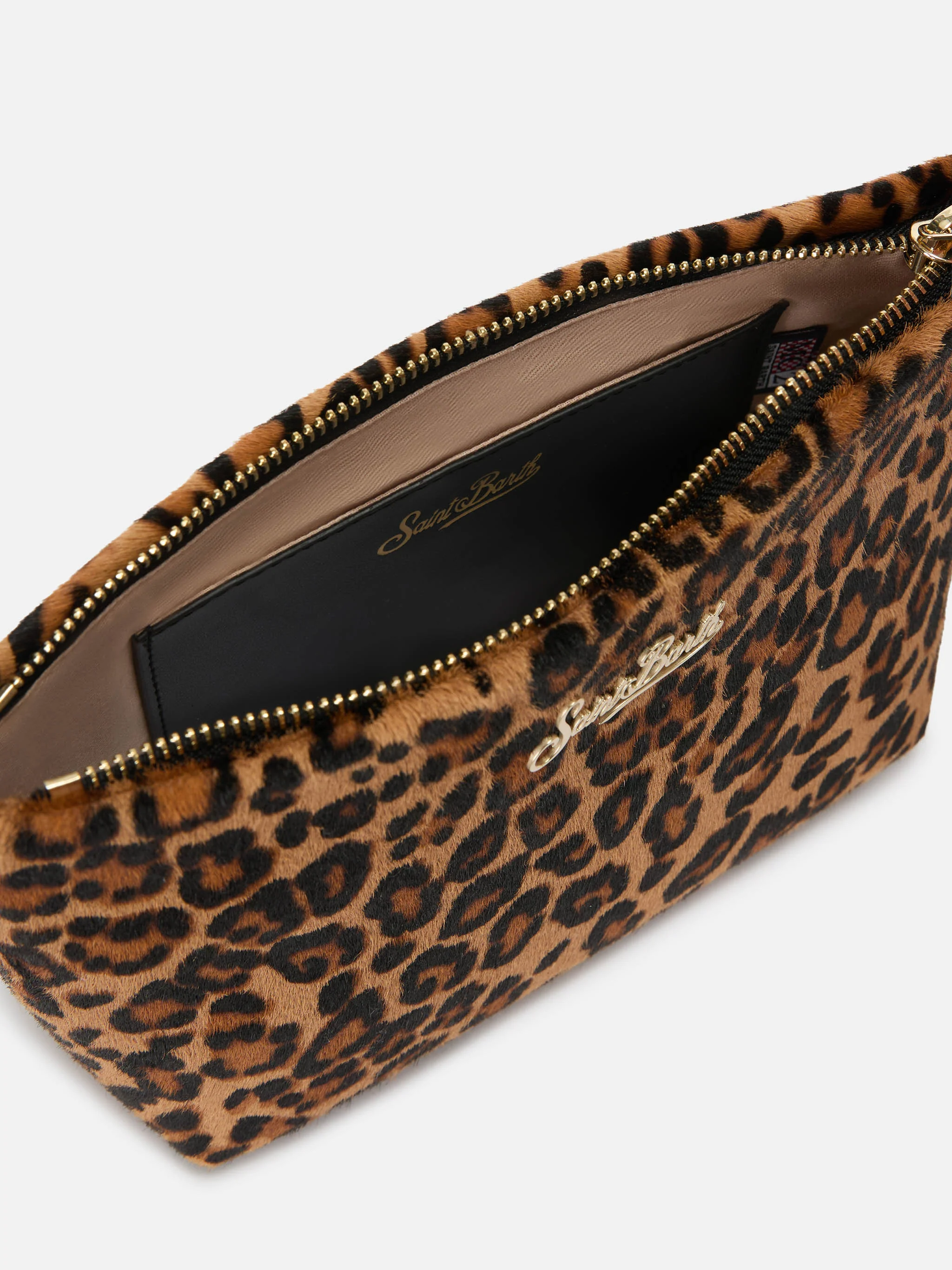 Aline bag in leopard print pony hair with metal logo plaque - Image 4