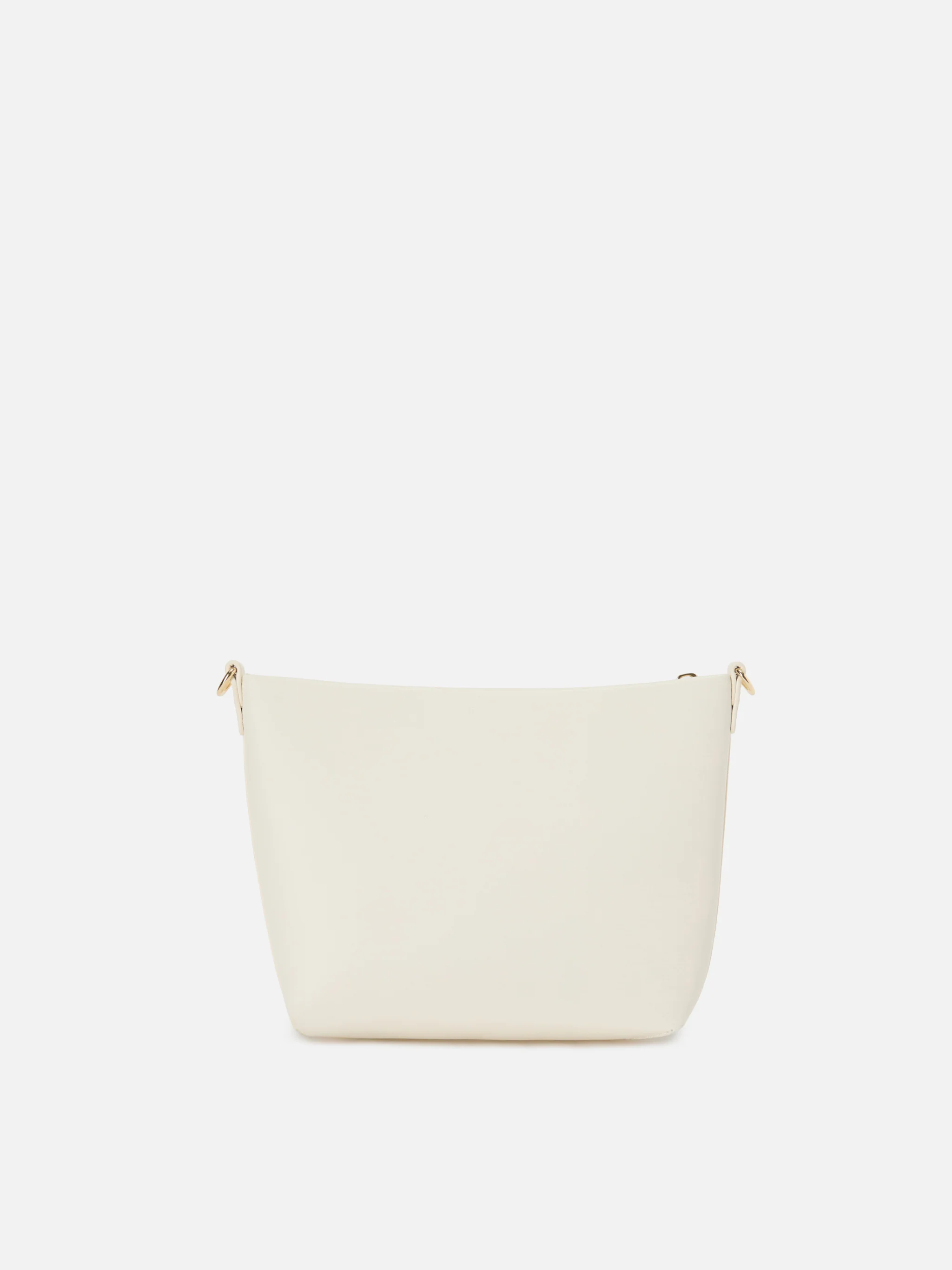 Aline bag in white smooth leather with metal logo plaque - Image 3