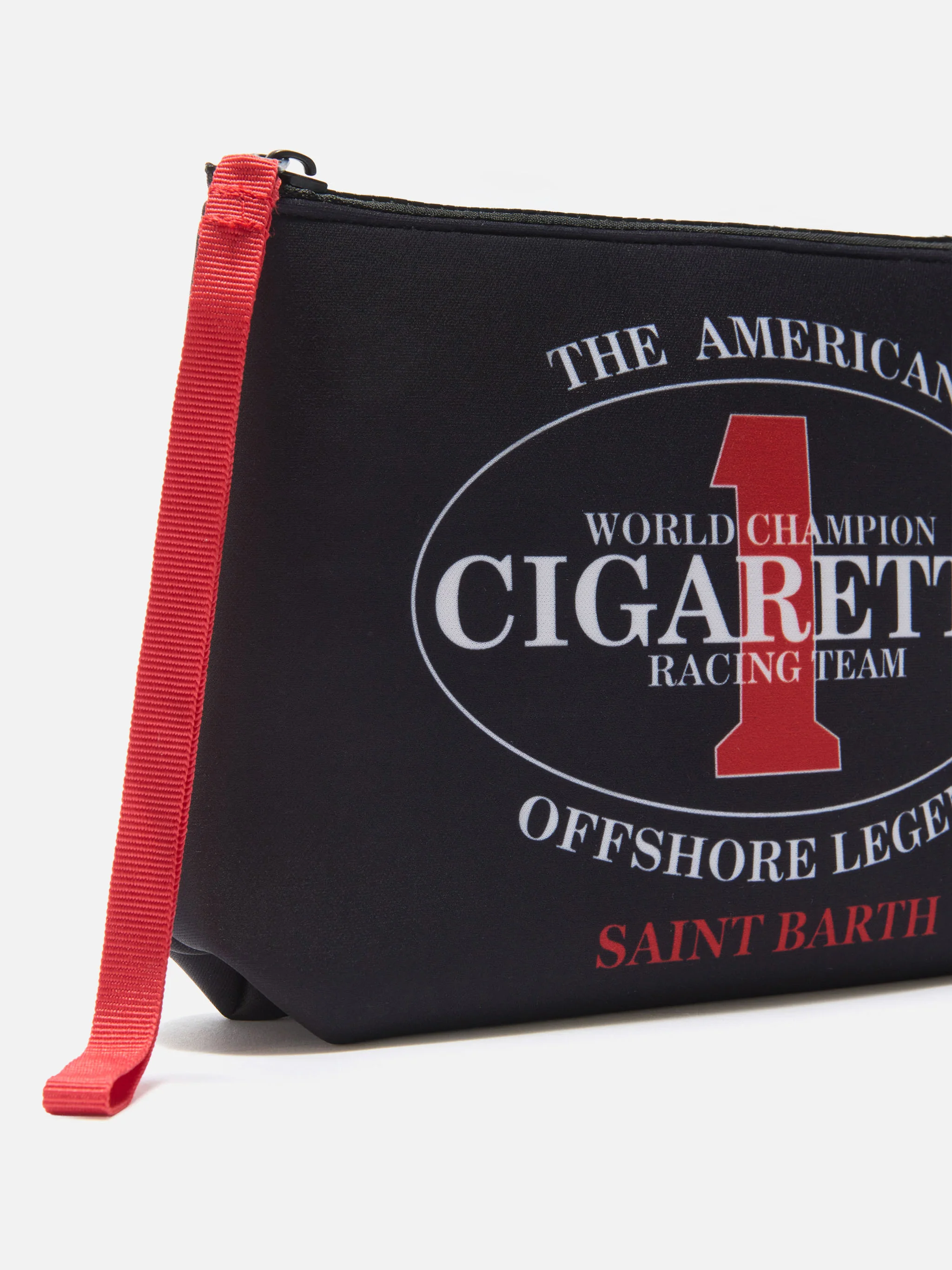 Aline black scuba pouch with Cigarette Racing Team embroidery | Special Edition - Image 2