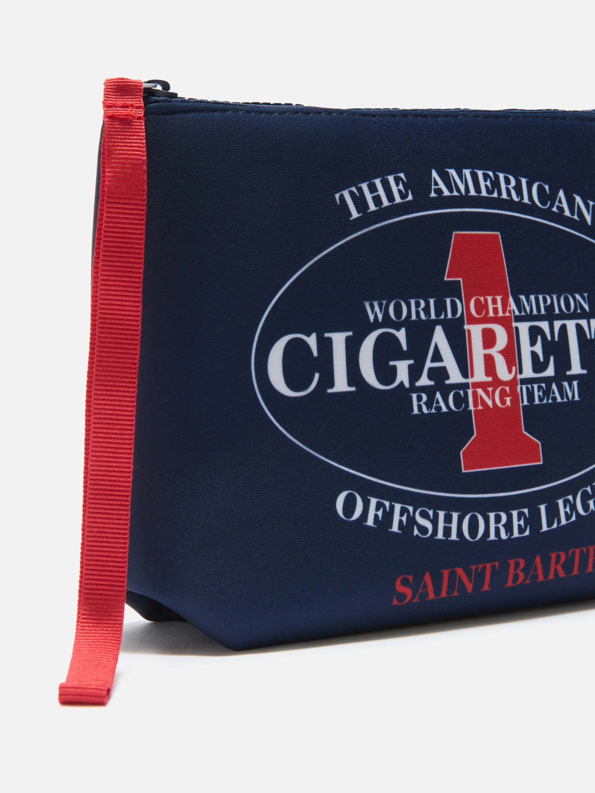 Aline blue scuba pouch with Cigarette Racing Team embroidery | Special Edition - Image 2