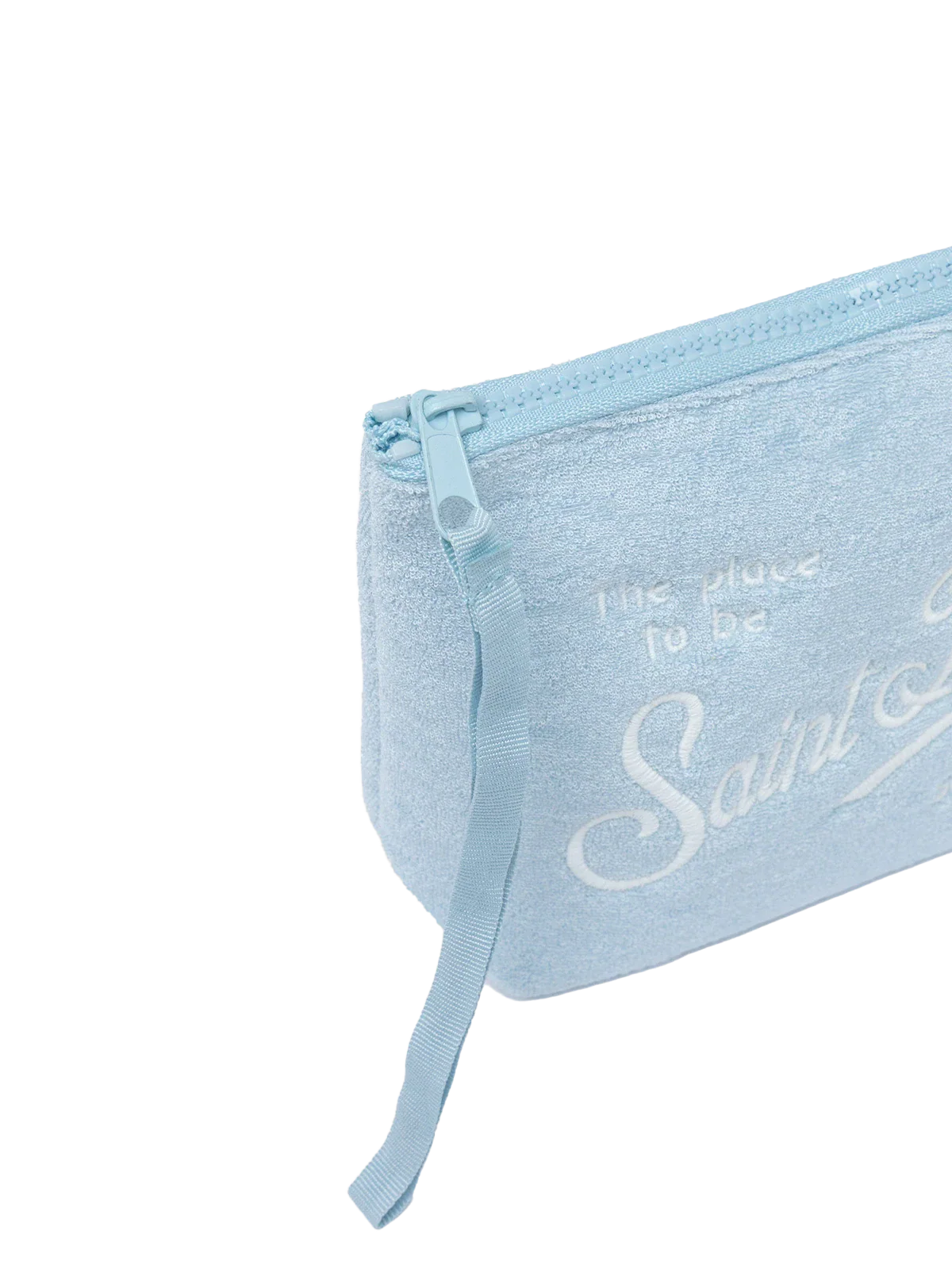 Aline light blue embossed terry pochette - Image 2