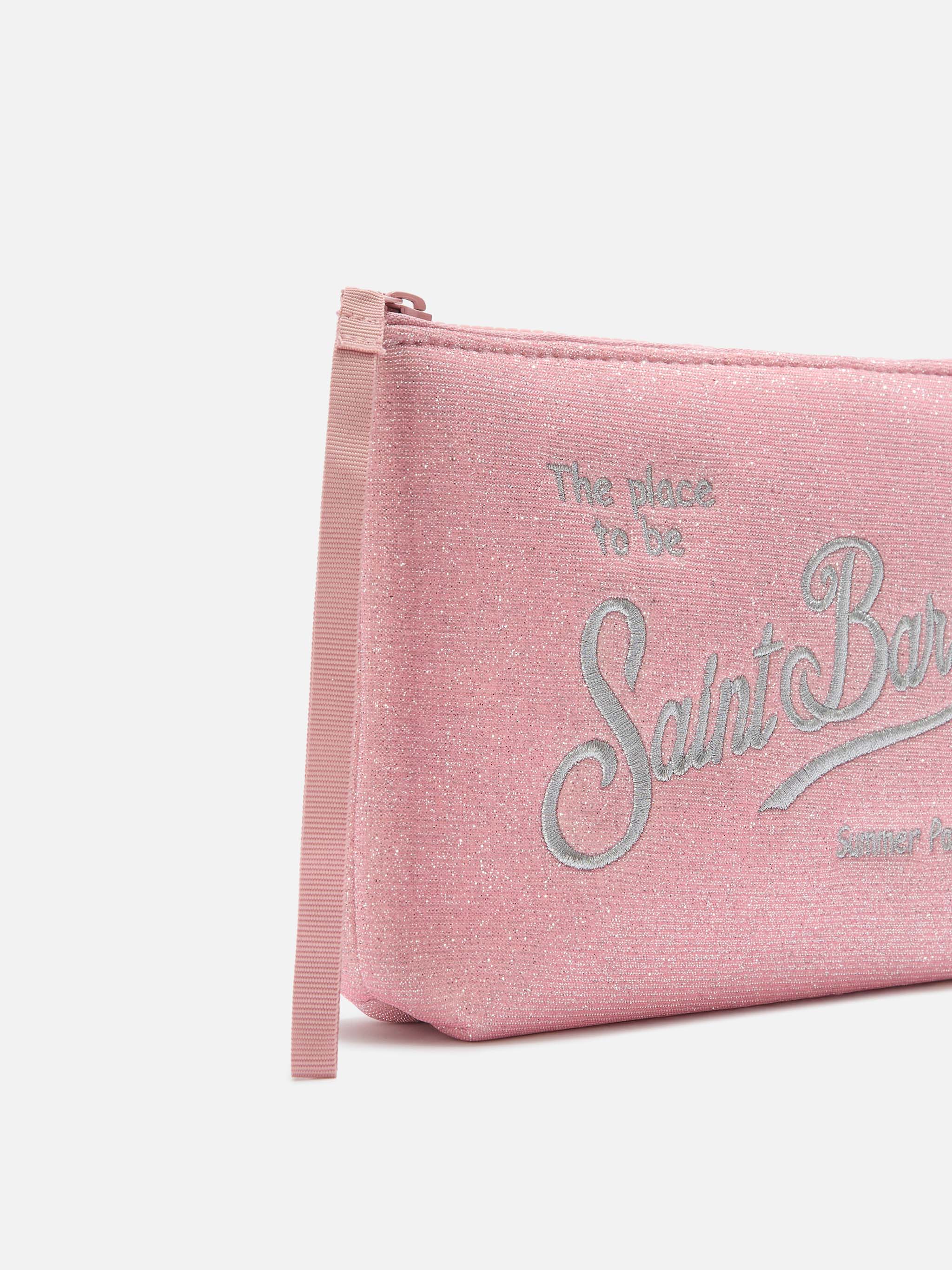 Aline Lurex pink shimmer pouch - Image 2