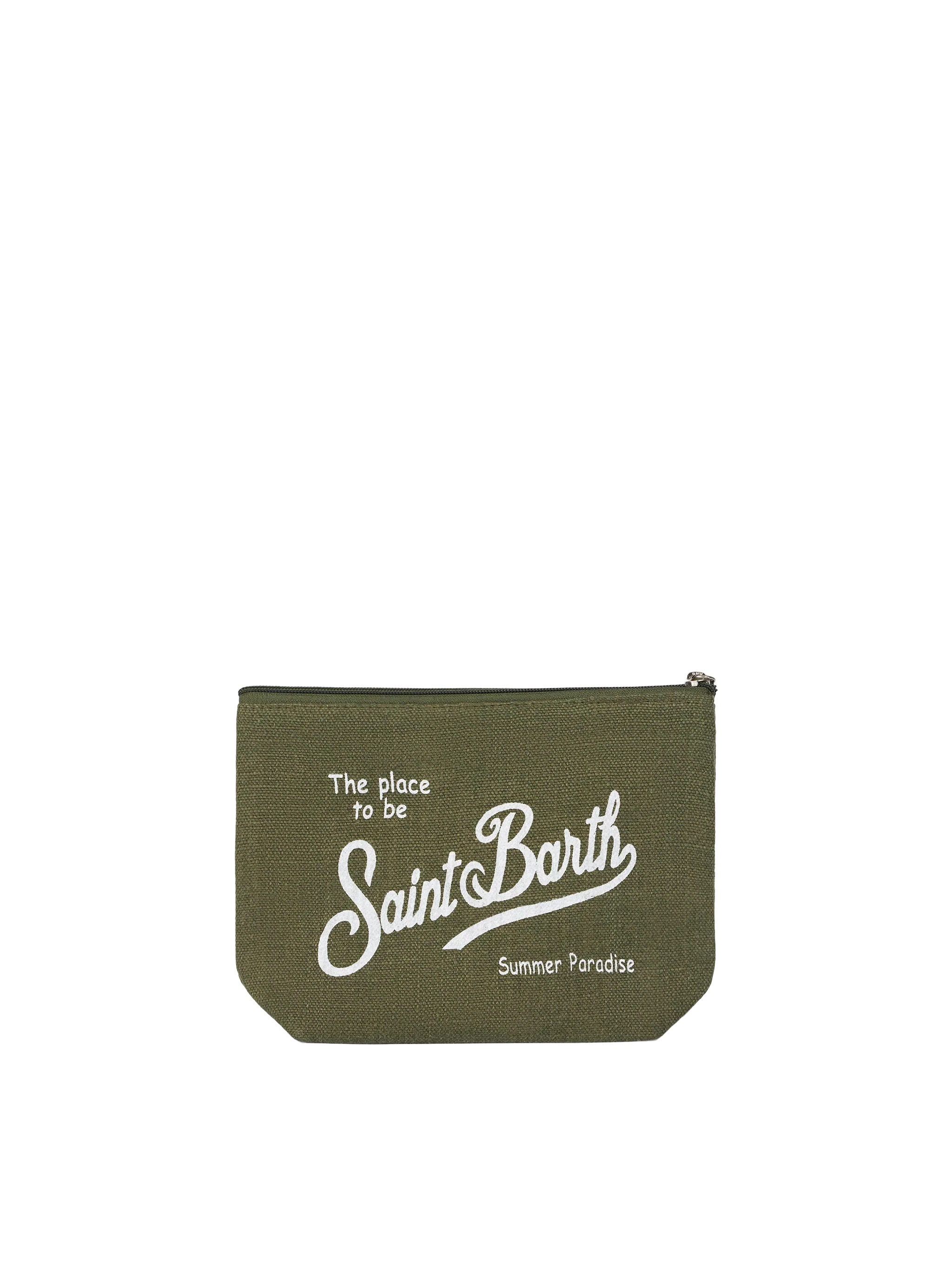Aline military green linen pochette - Image 2