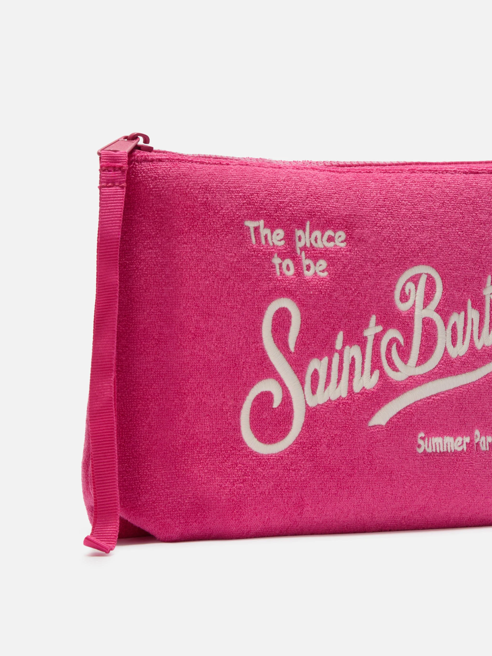 Aline pink terry-effect pouch - Image 2