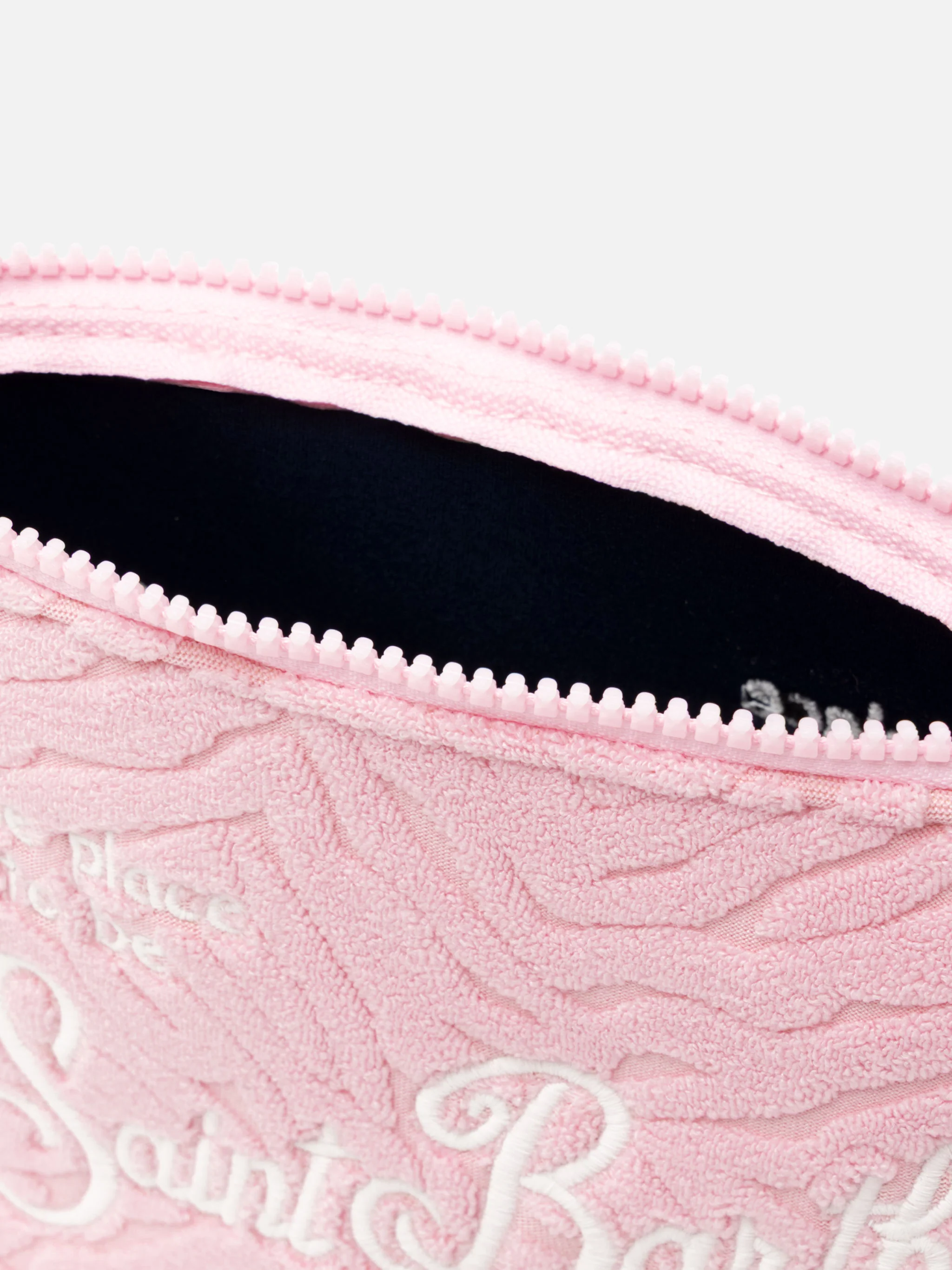 Aline pink zebra embossed terry pochette - Image 4