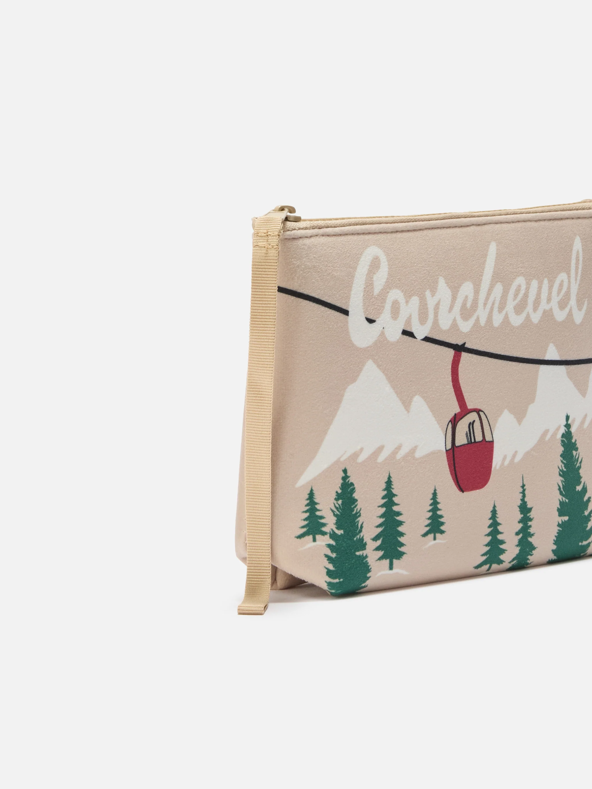 Aline Pouch in wool-effect fabric with Courchevel print - Image 2
