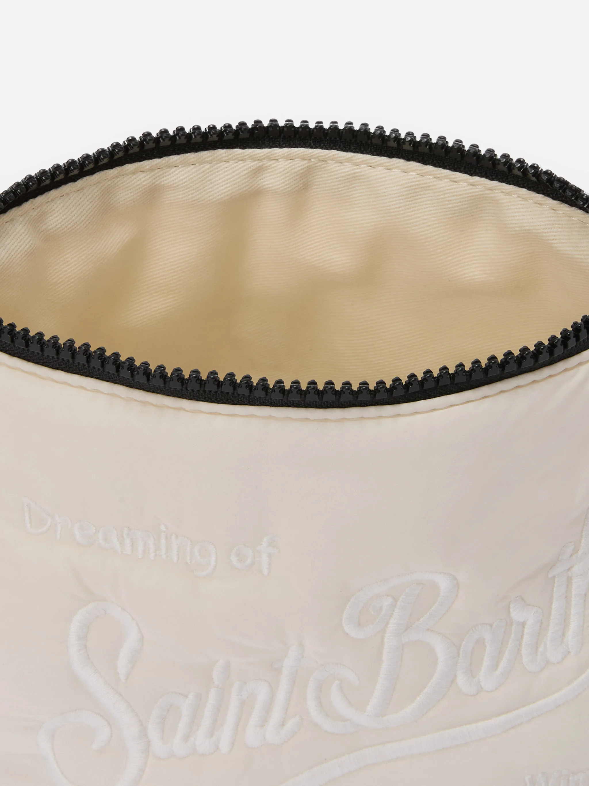 Aline Puffer Pouch in padded beige nylon - Image 3
