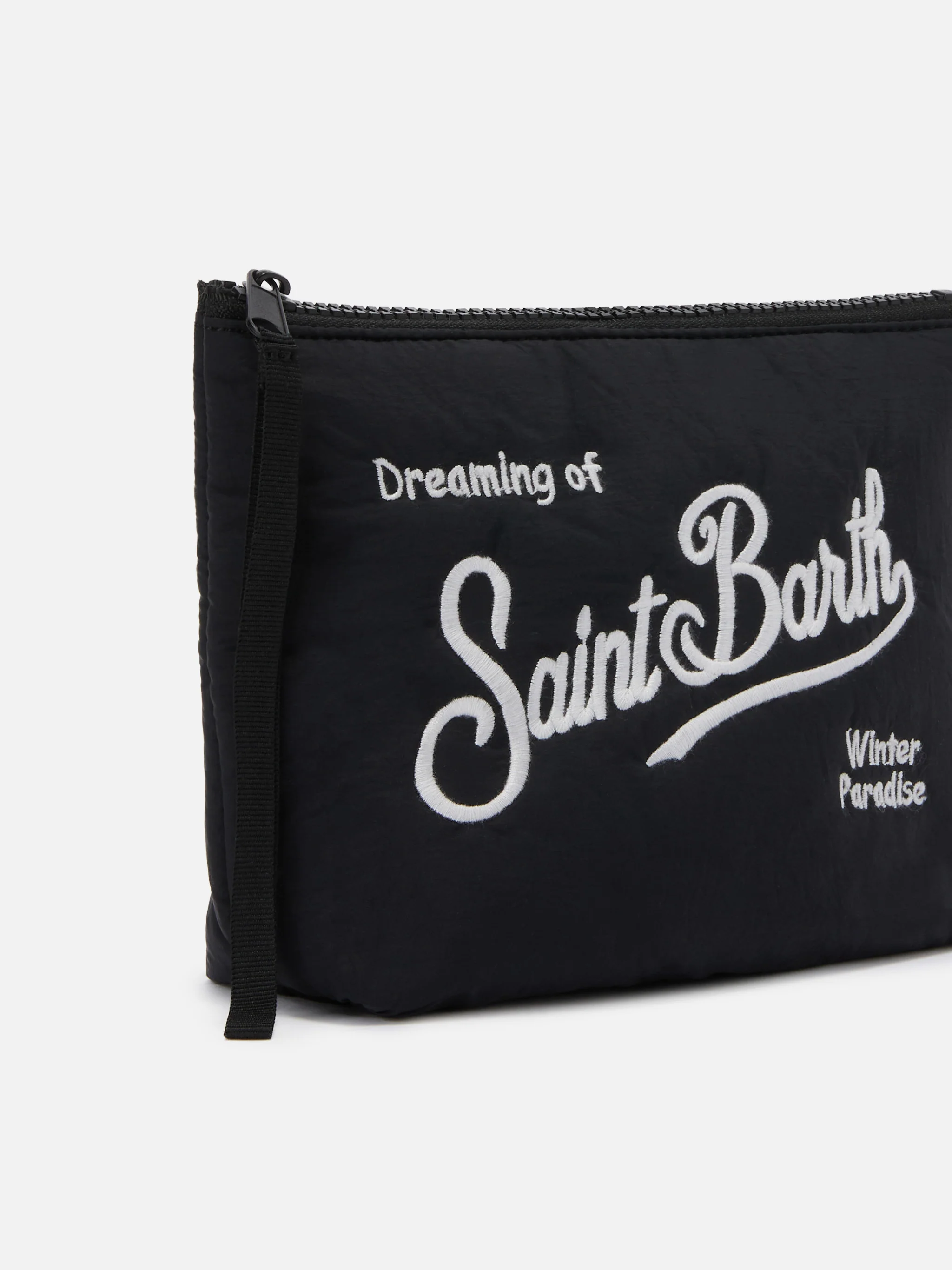 Aline Puffer Pouch in padded black nylon - Image 2