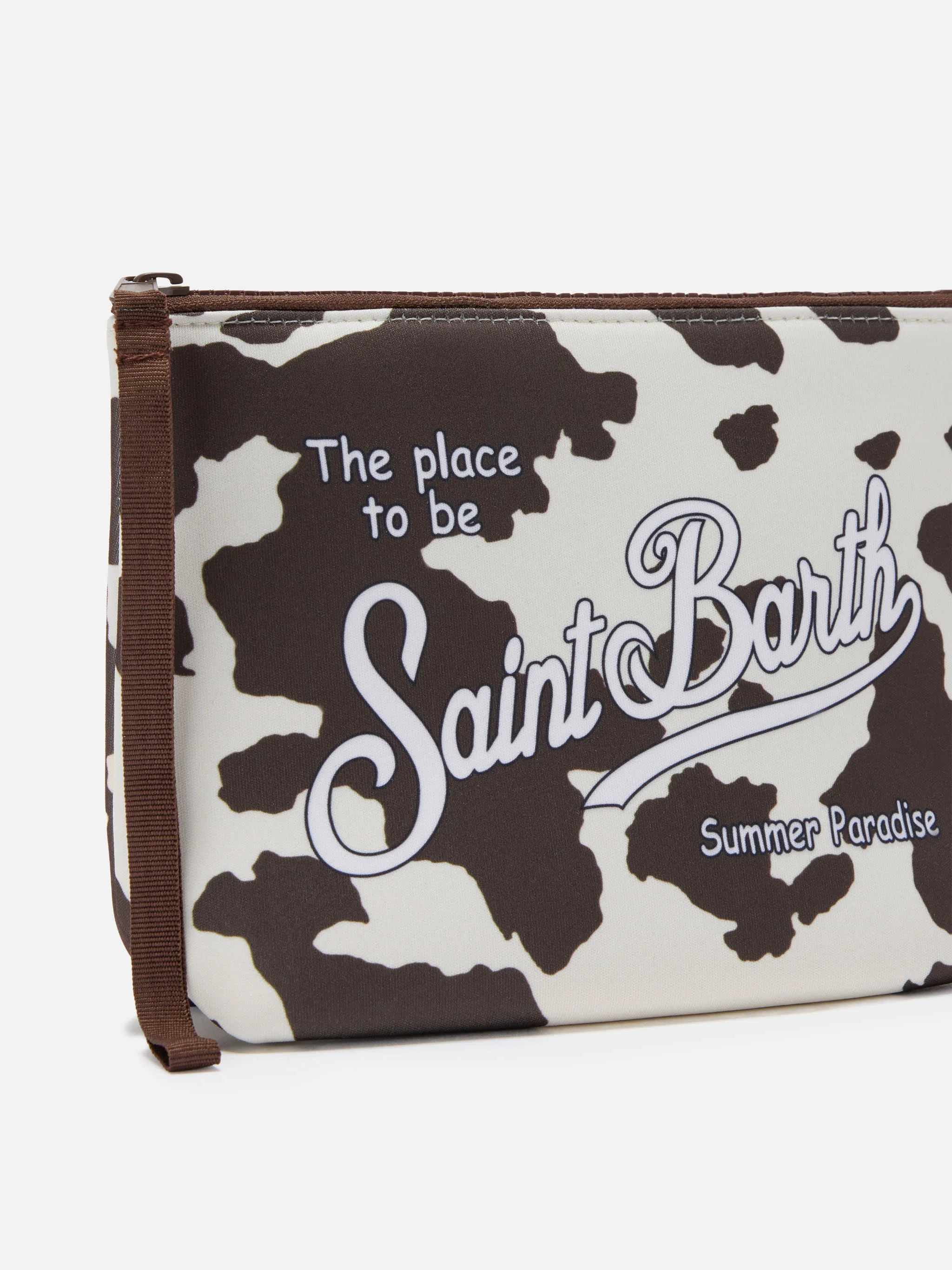 Aline scuba pouch with animalier cow print - Image 2