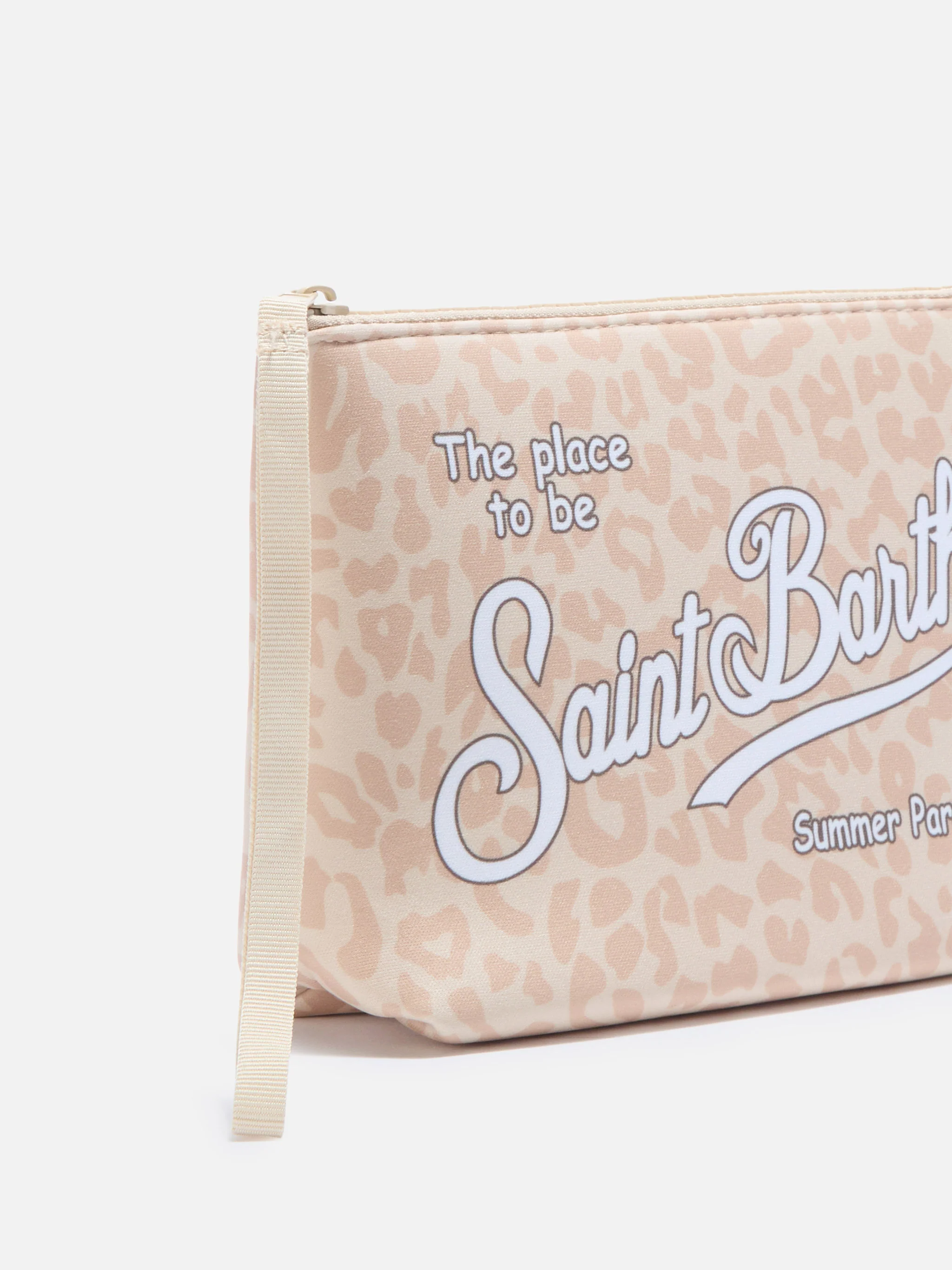 Aline scuba pouch with beige leopard print - Image 2