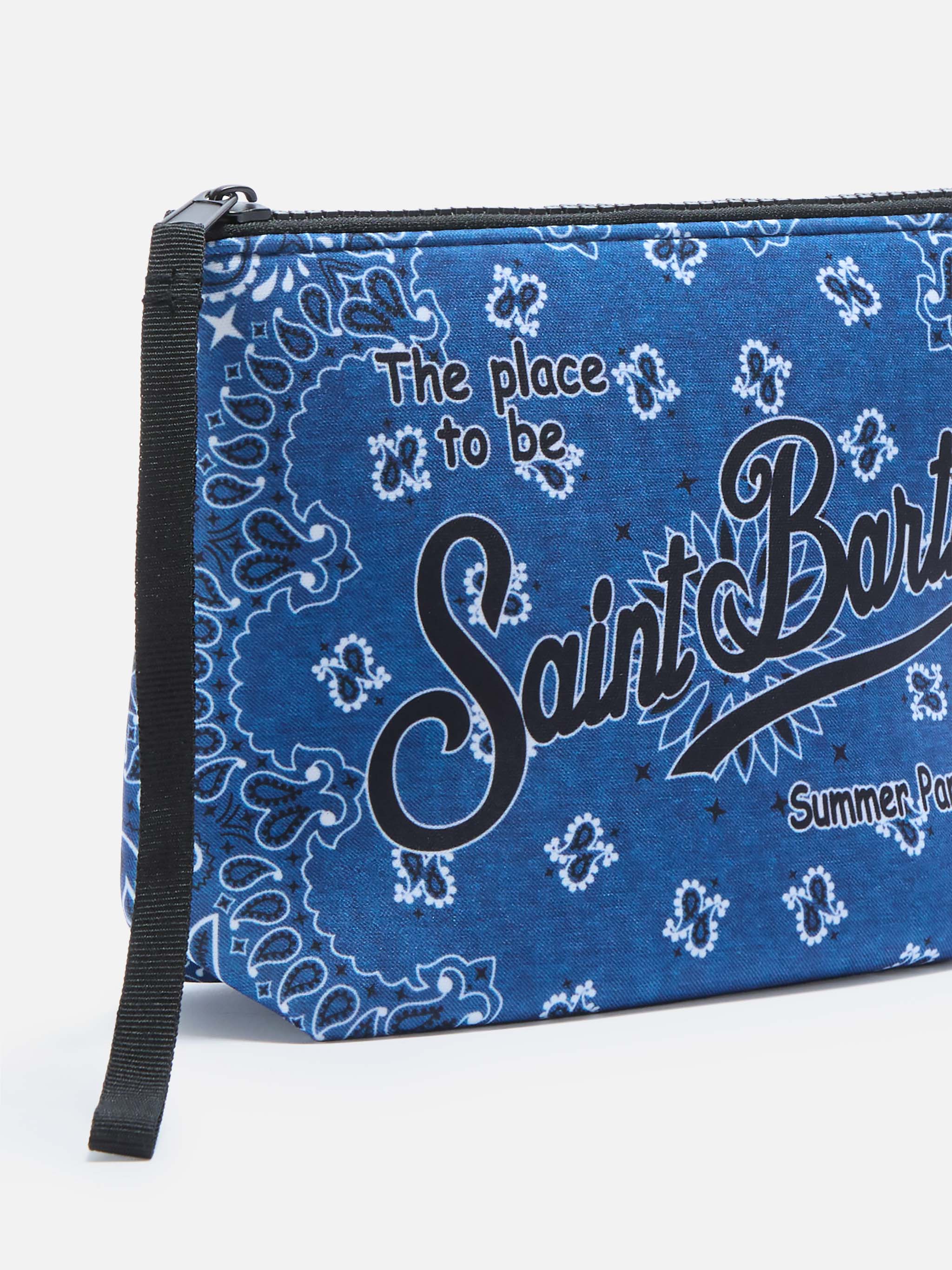 Aline scuba pouch with blue bandana print - Image 2