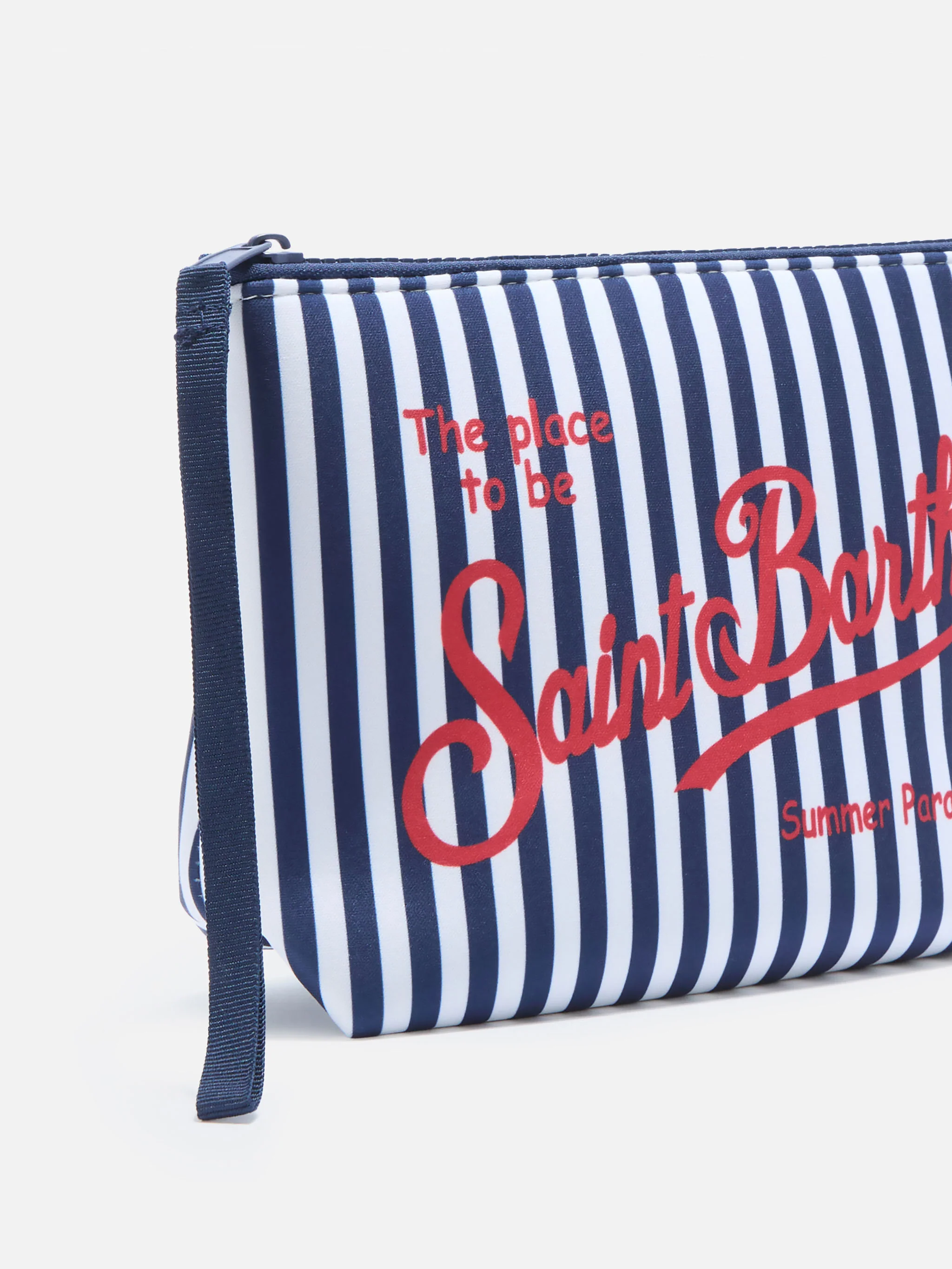 Aline scuba pouch with blue striped print - Image 2