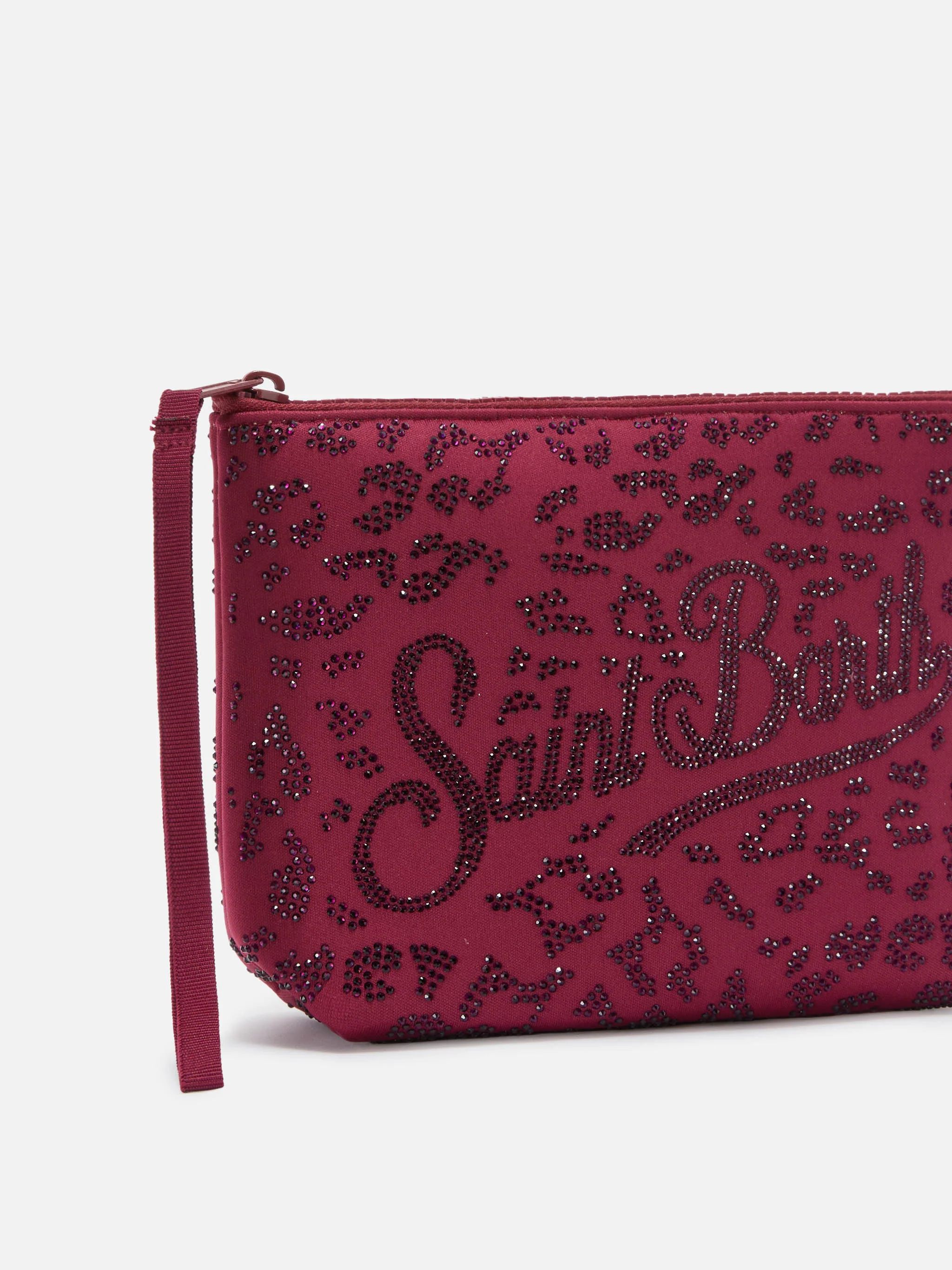 Aline scuba pouch with leopard print and applied rhinestones - Image 2