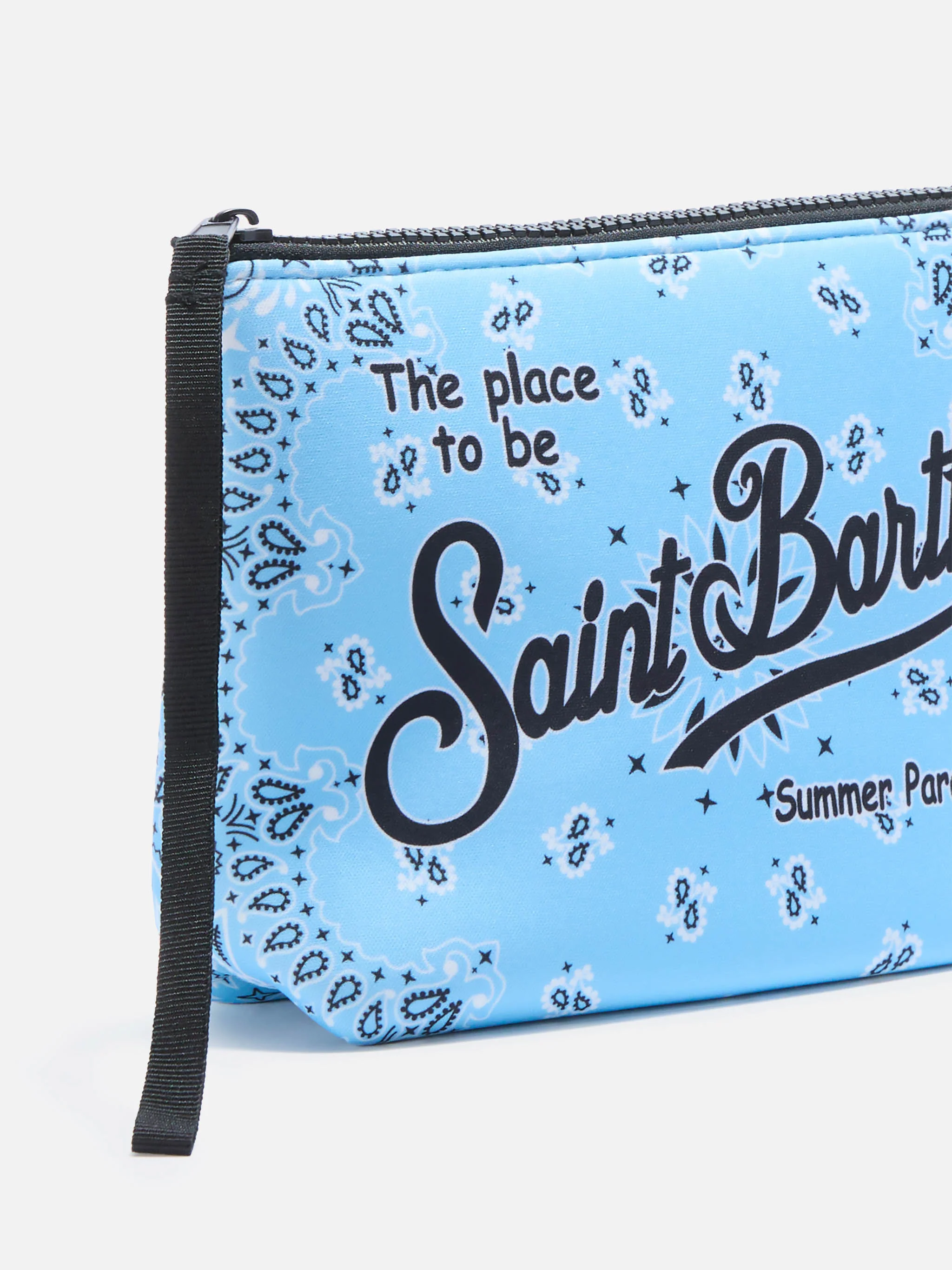 Aline scuba pouch with light blue bandana print - Image 2
