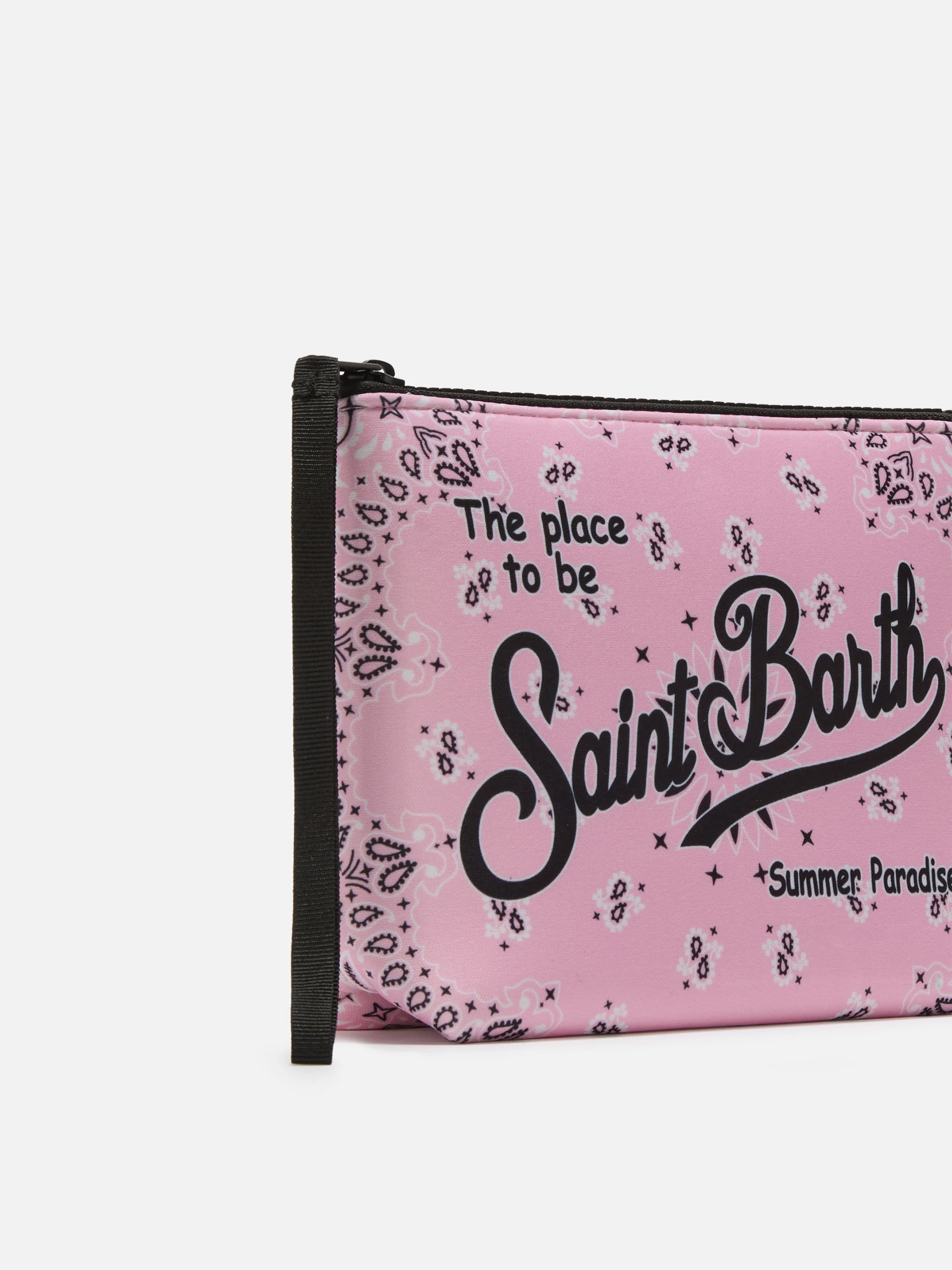 Aline scuba pouch with pink bandana print - Image 2