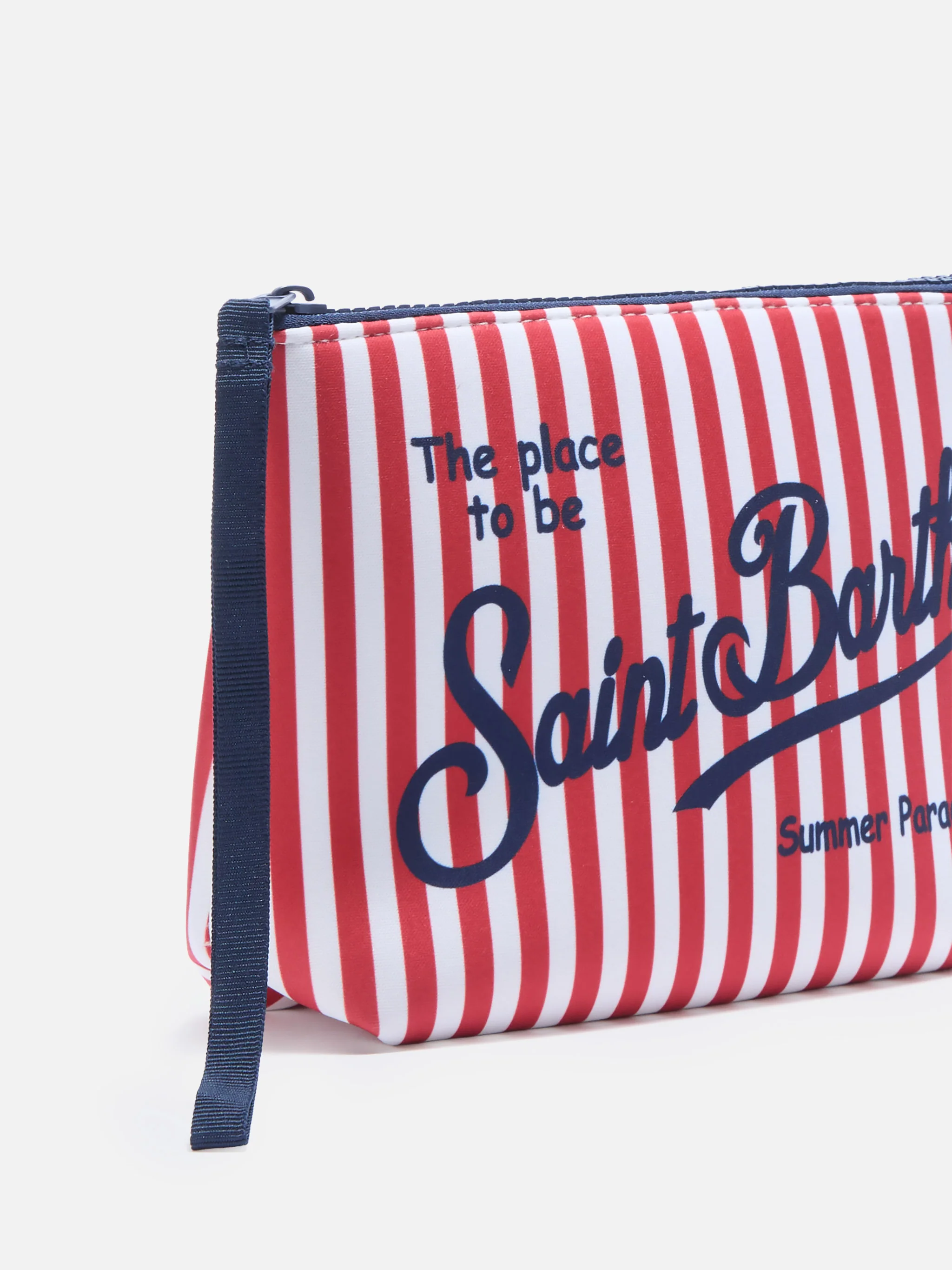 Aline scuba pouch with red striped print - Image 2