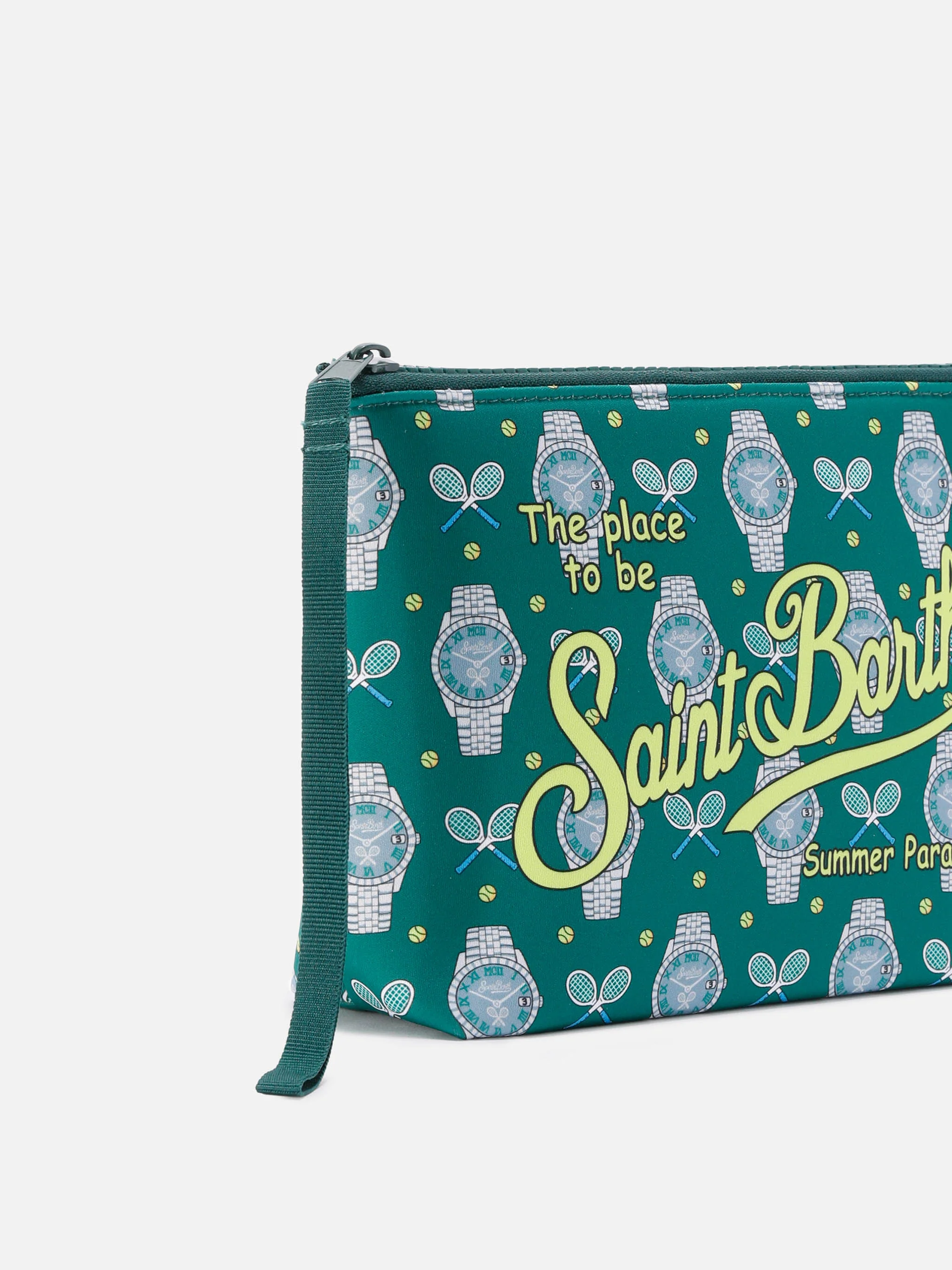 Aline scuba pouch with tennis and watch print - Image 2