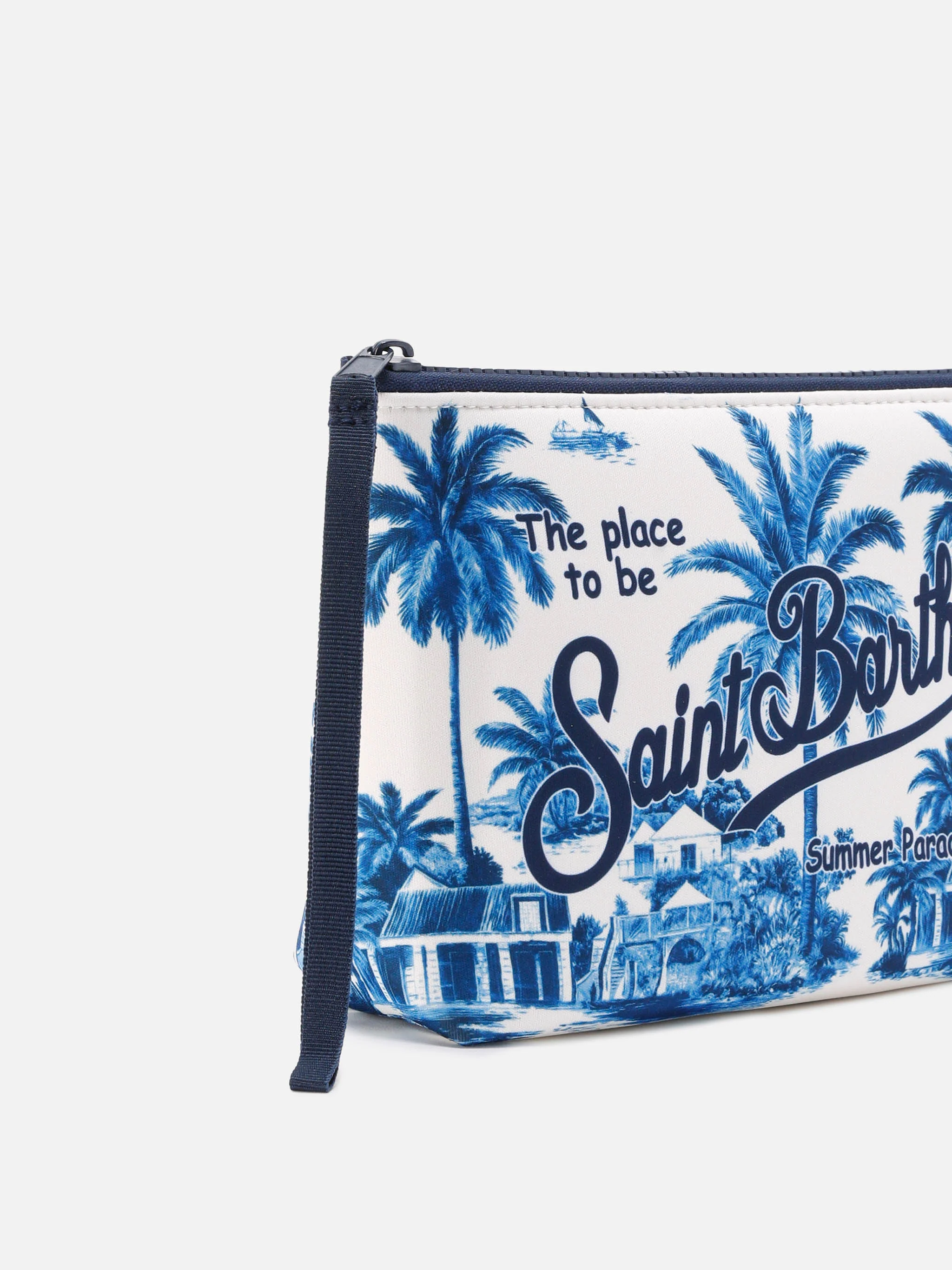 Aline scuba pouch with Toile de Jouy print | Special Edition - Image 2