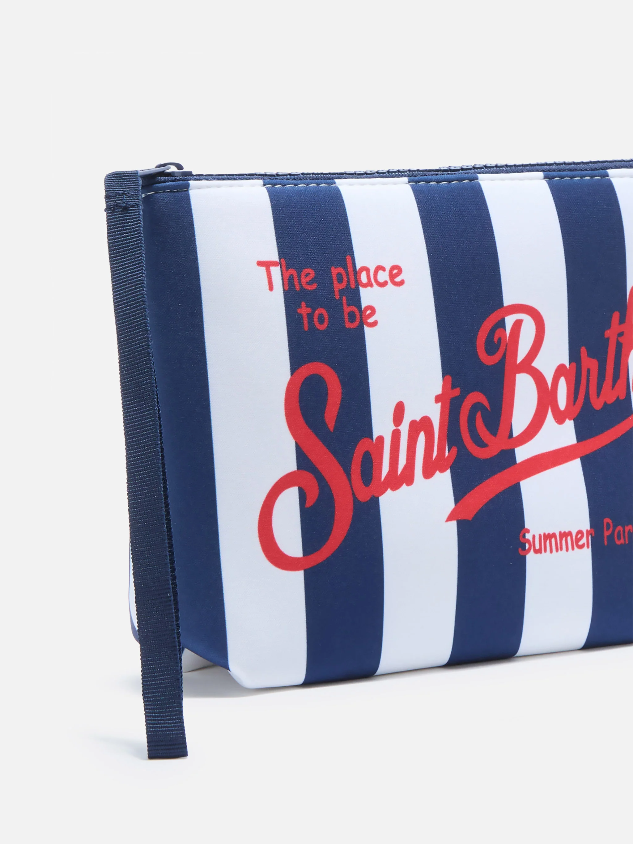 Aline scuba pouch with wide blue stripes - Image 2