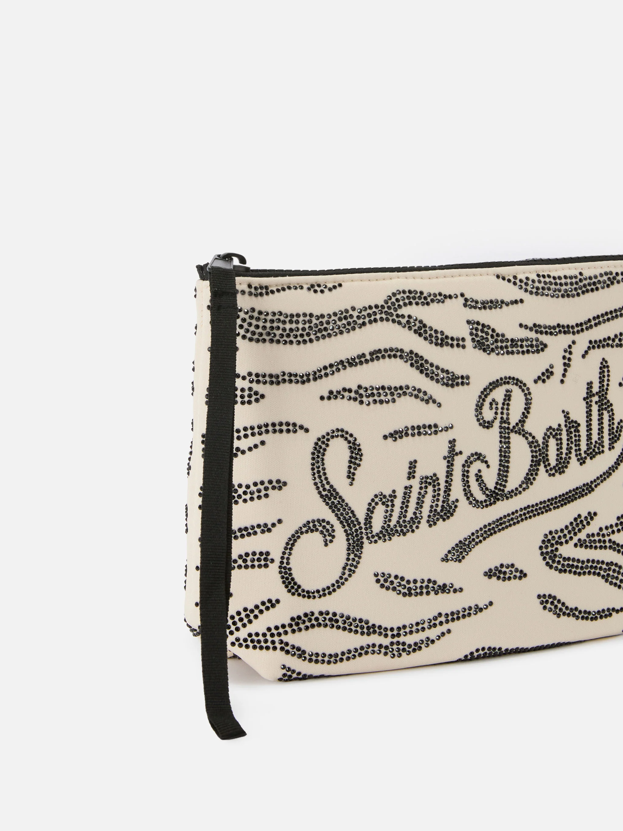 Aline scuba pouch with zebra print and applied rhinestones - Image 2