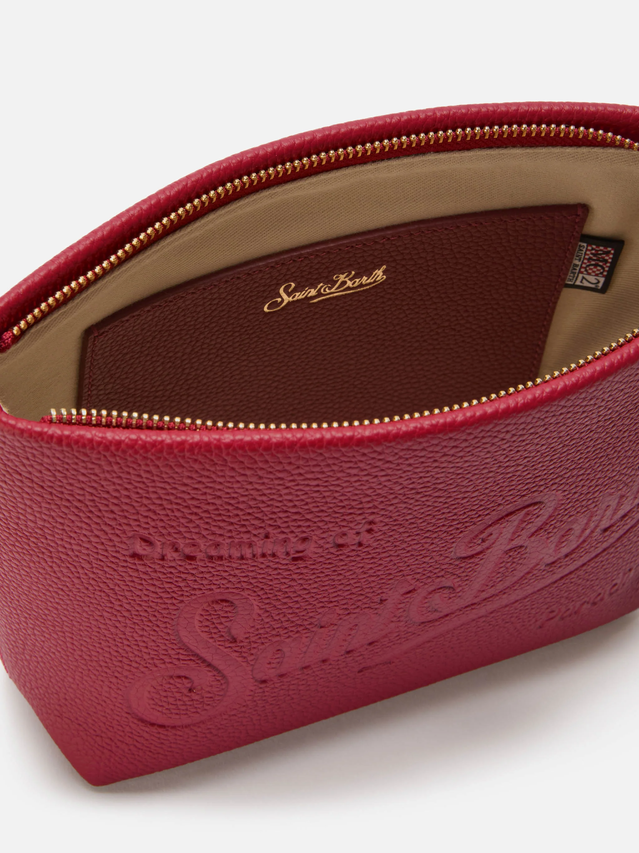 Aline Shoulder Bag in hammered bordeaux leather - Image 5