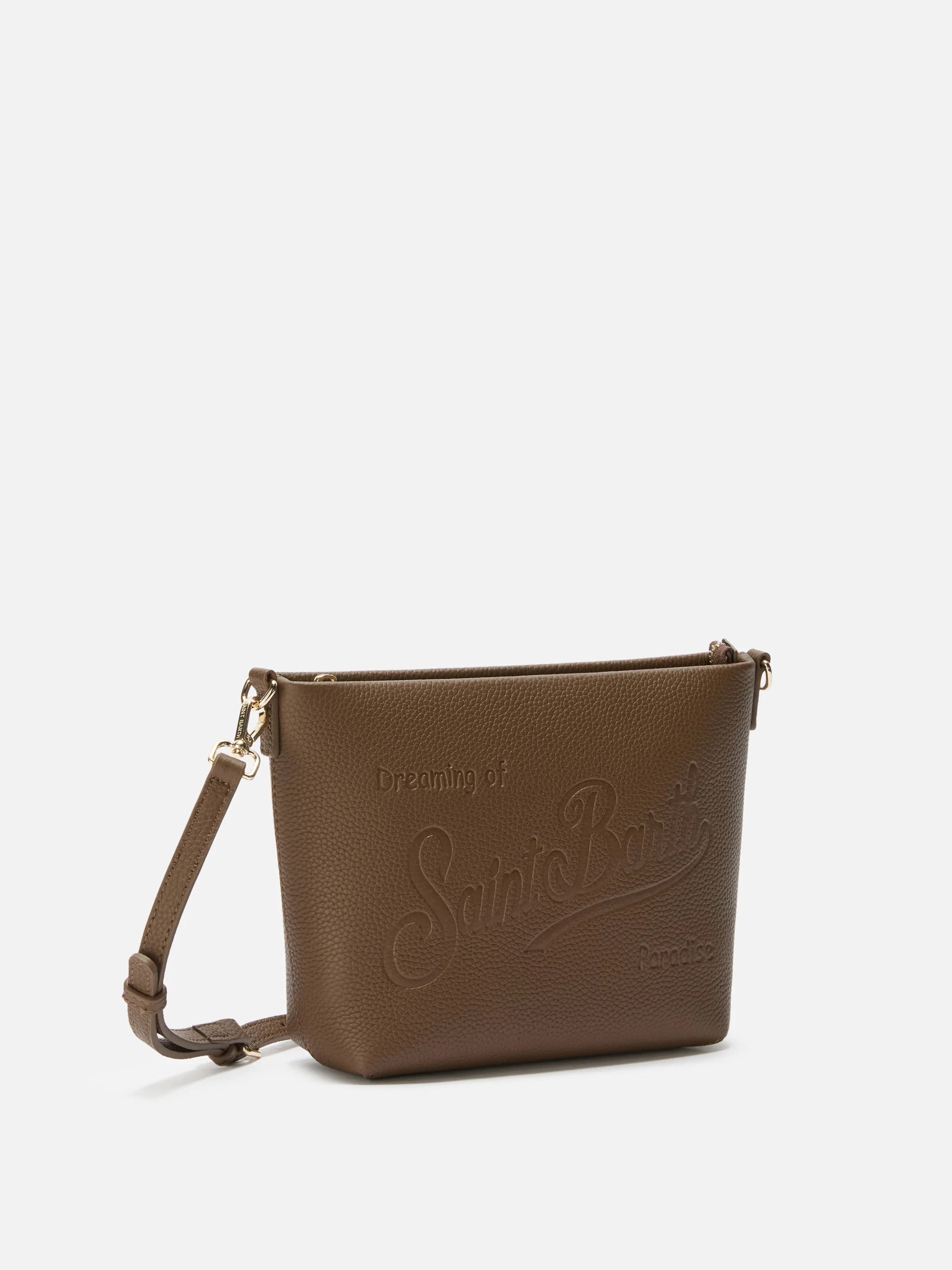 Aline Shoulder Bag in hammered brown leather - Image 3