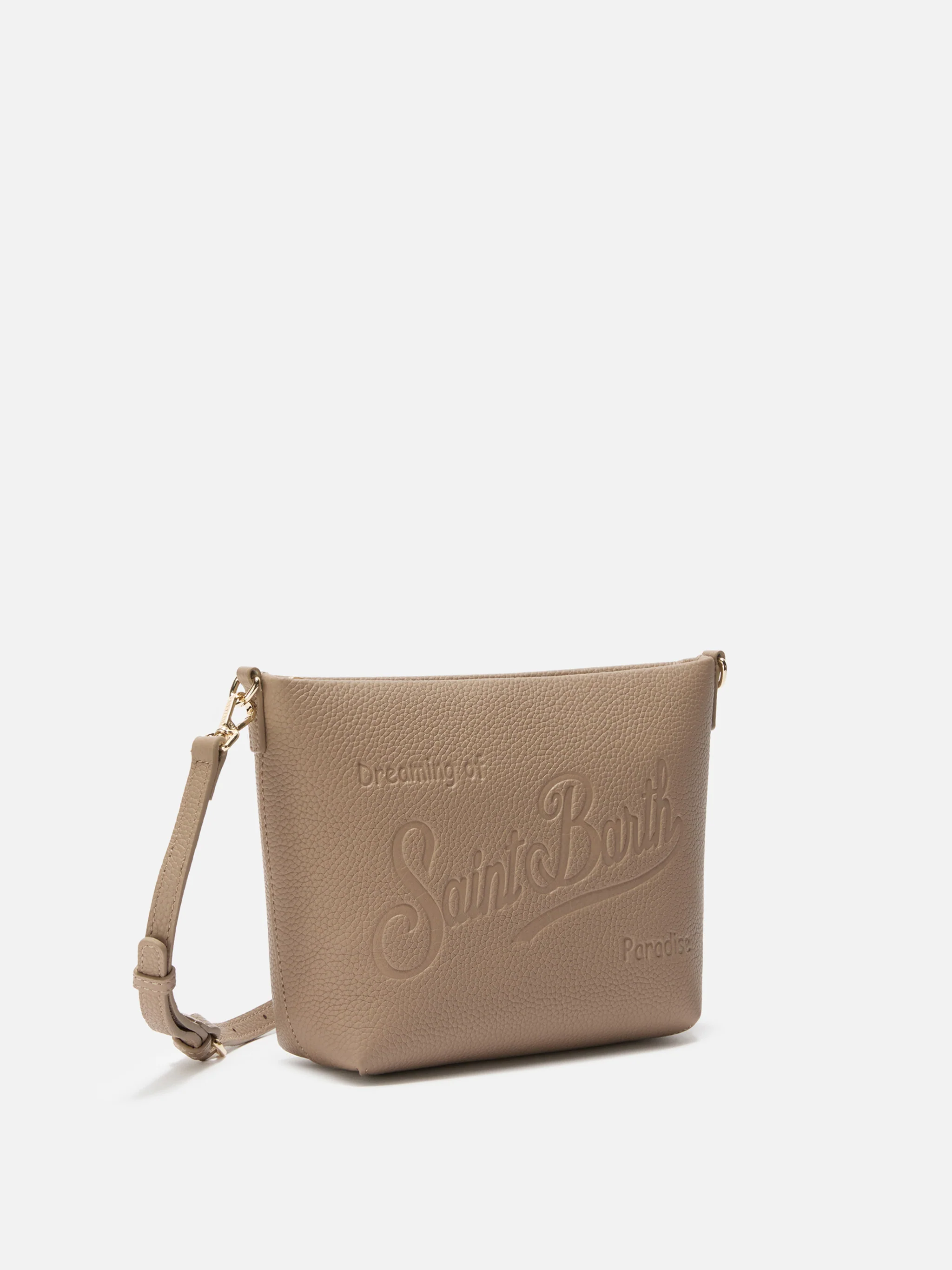 Aline Shoulder Bag in hammered hazelnut leather - Image 3