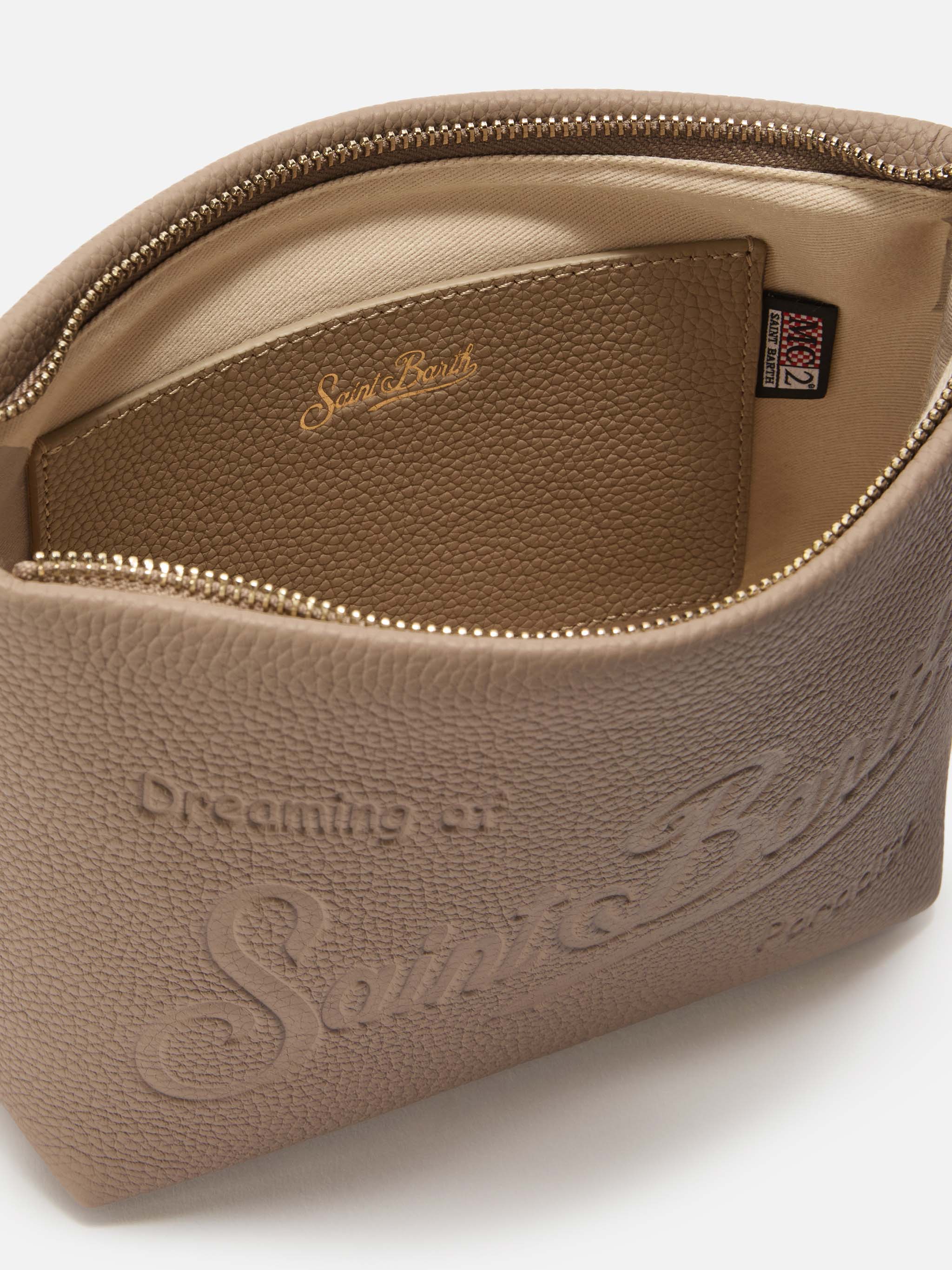 Aline Shoulder Bag in hammered hazelnut leather - Image 4