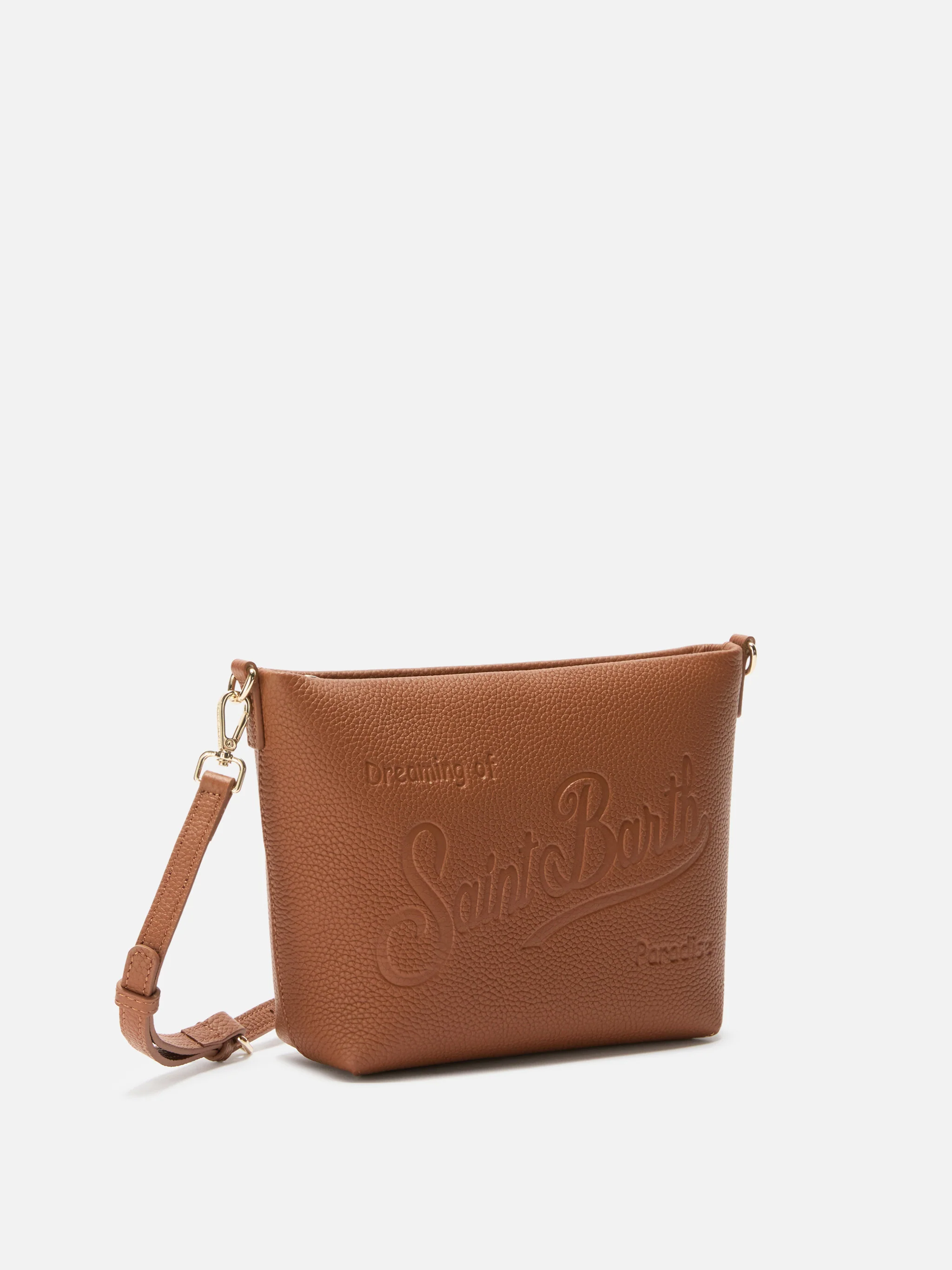 Aline Shoulder Bag in hammered leather tan - Image 3