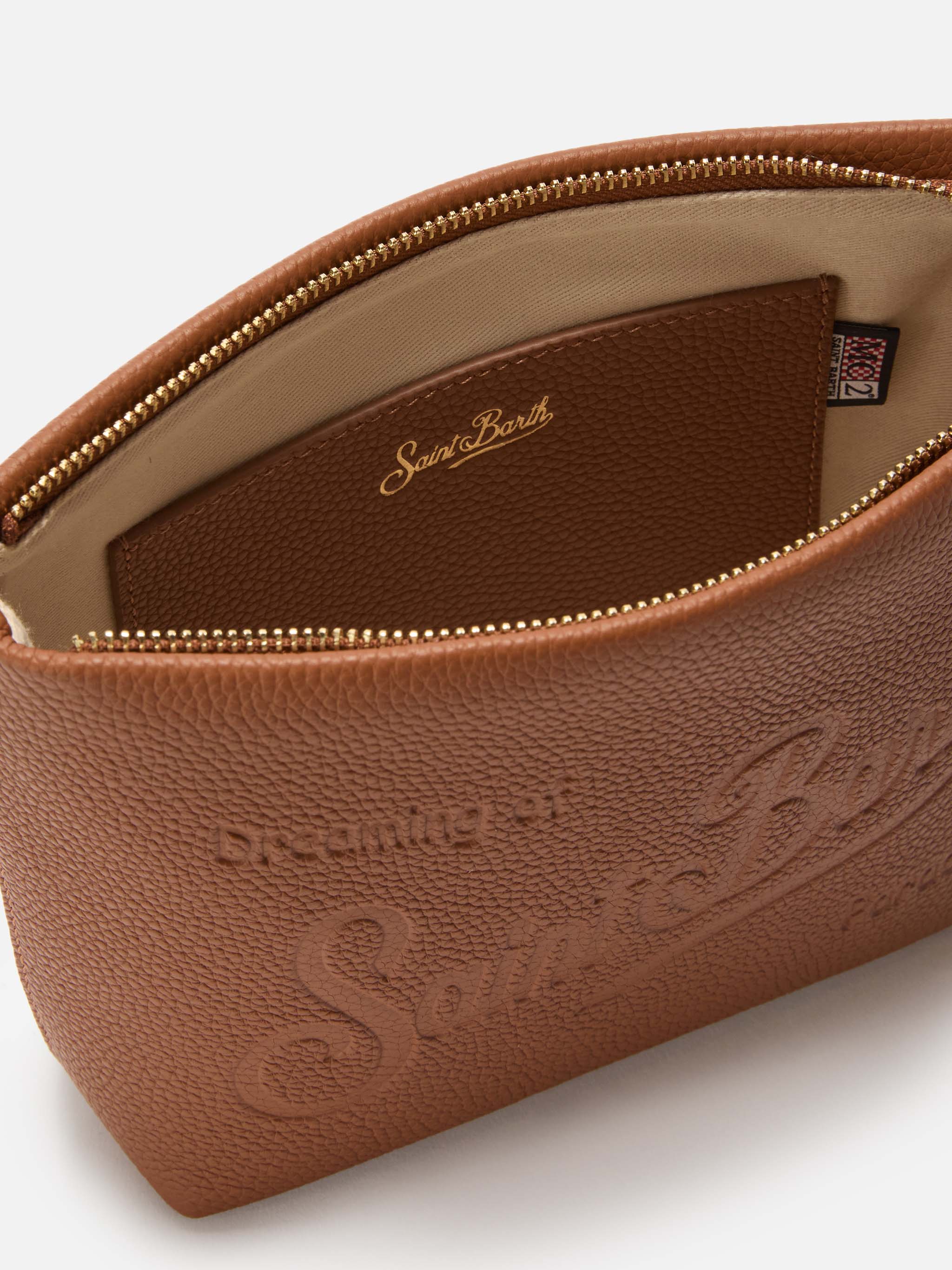 Aline Shoulder Bag in hammered leather tan - Image 5