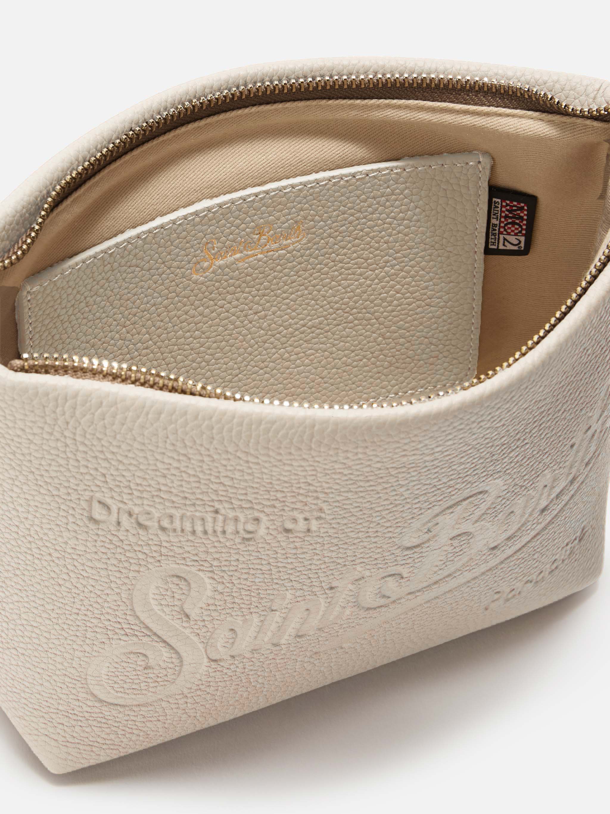 Aline Shoulder Bag in hammered leather white - Image 4