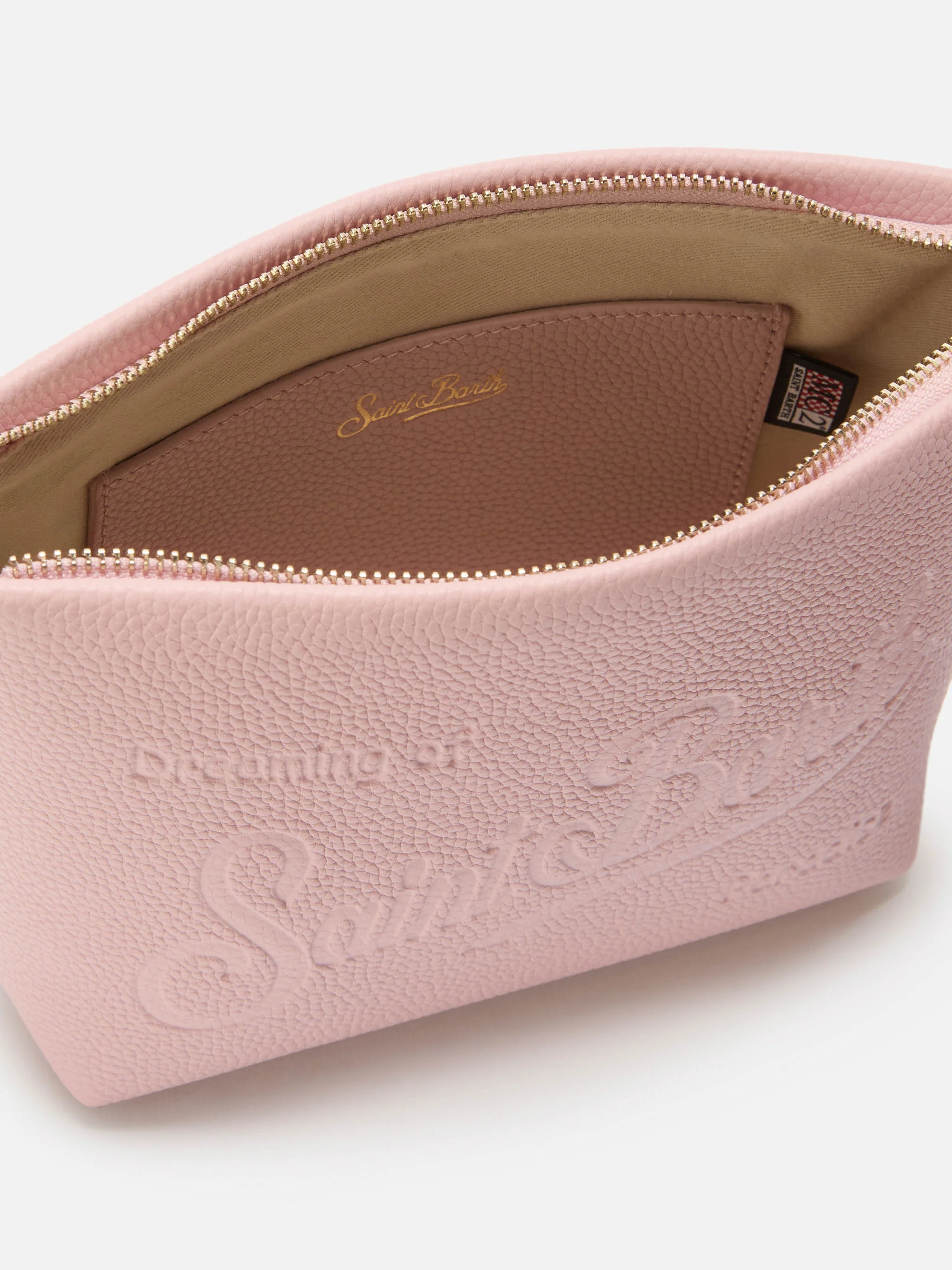 Aline Shoulder Bag in hammered pink leather - Image 5