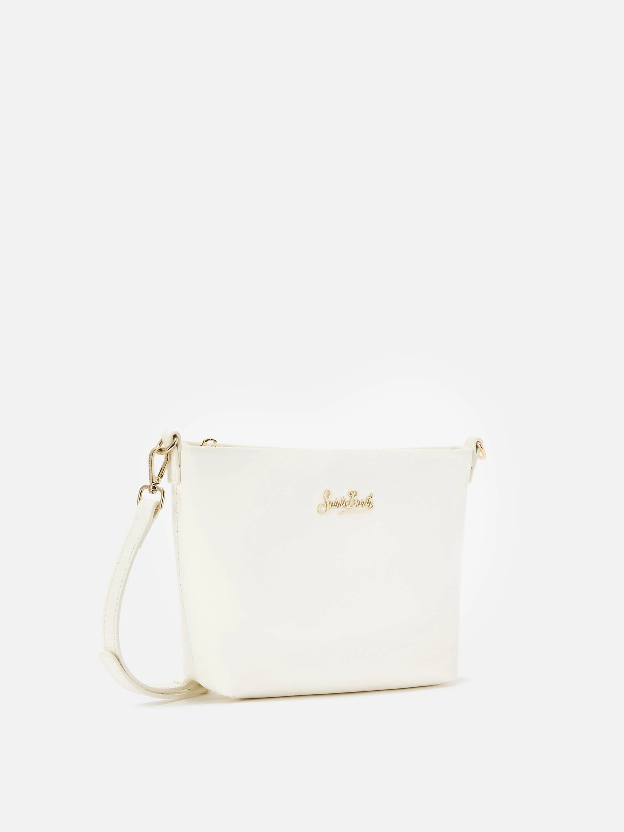 Aline Shoulder Bag in white leather - Image 3