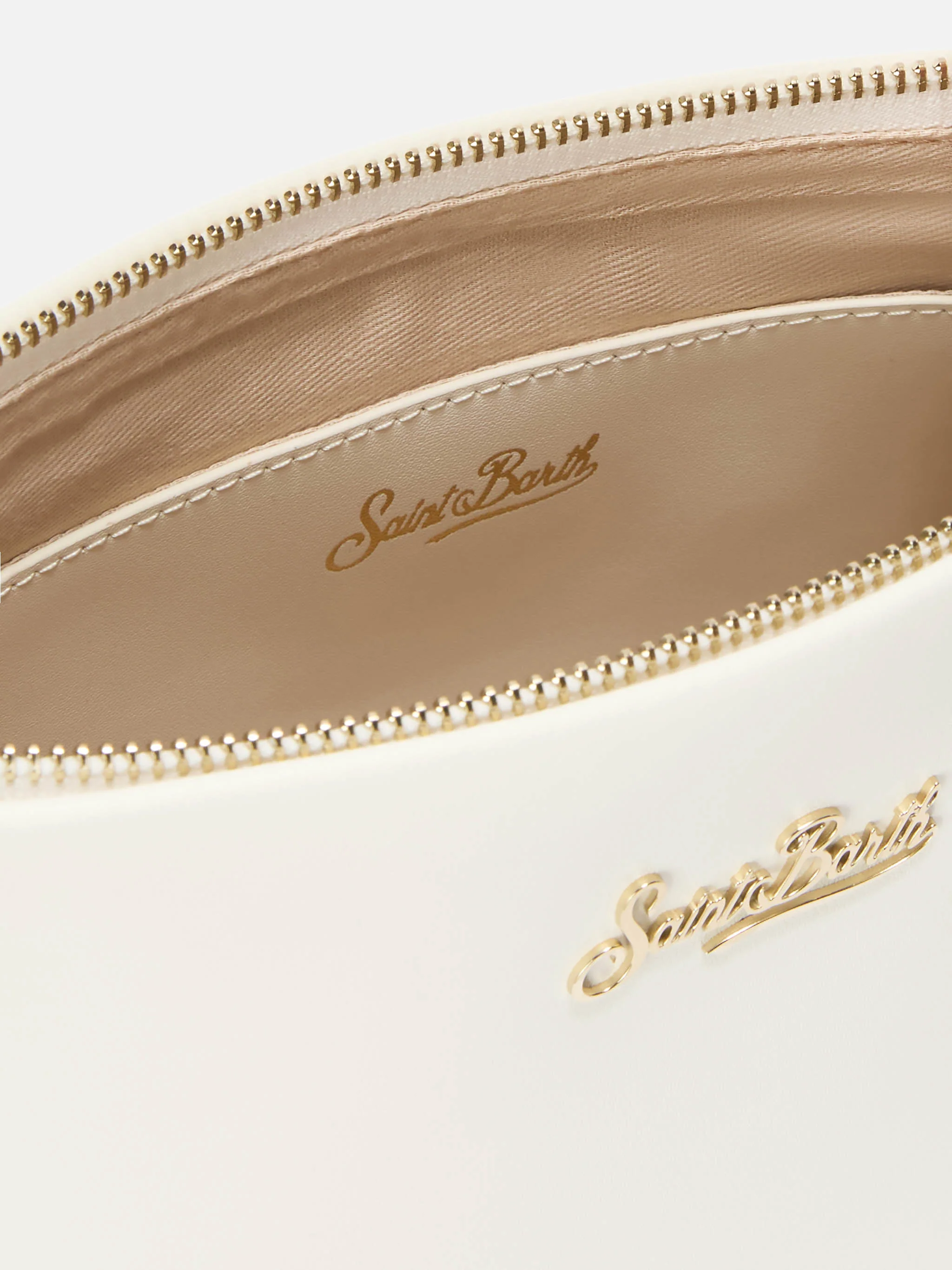 Aline Shoulder Bag in white leather - Image 5