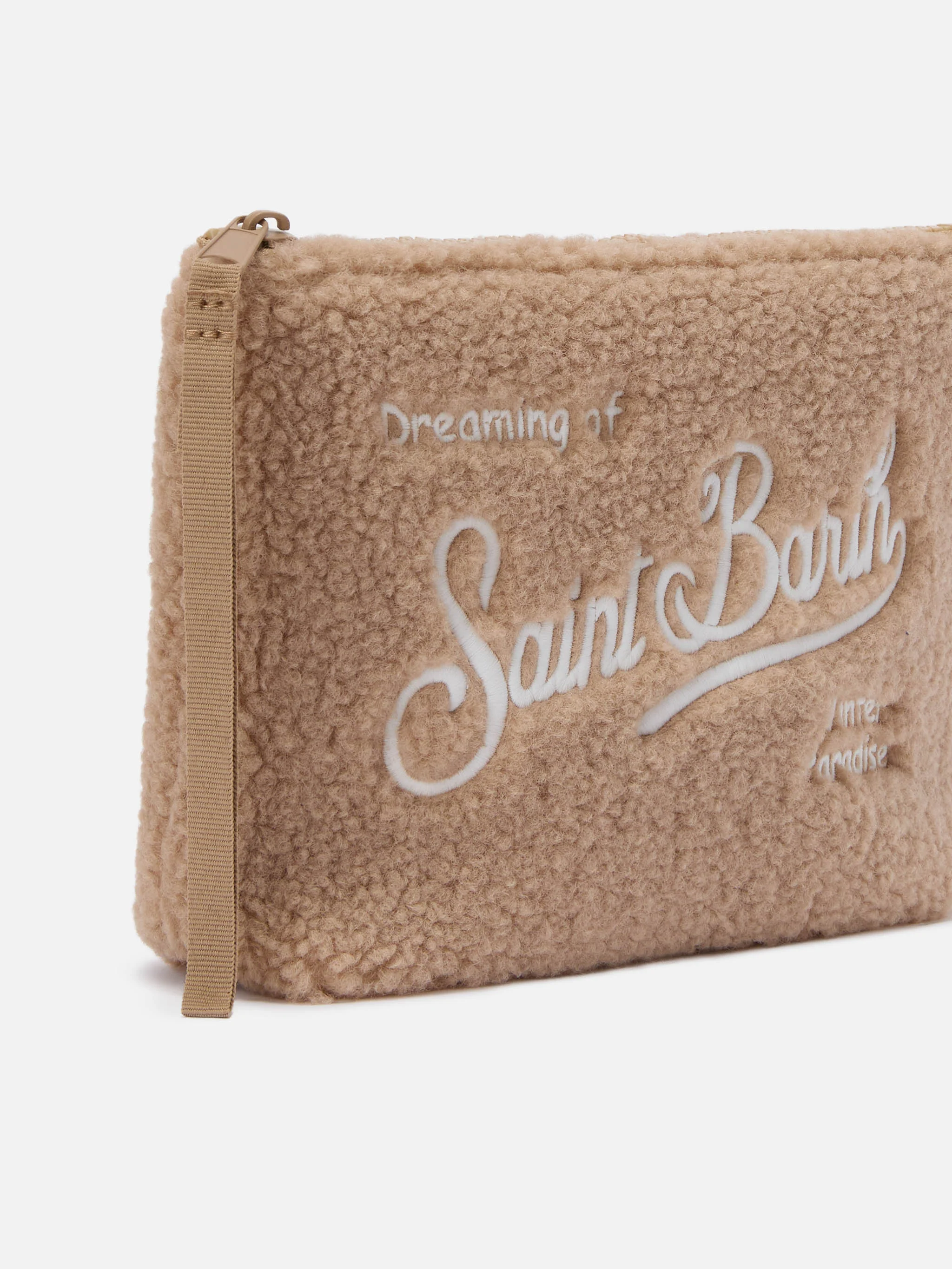 Aline Teddy Pouch in beige sherpa - Image 2