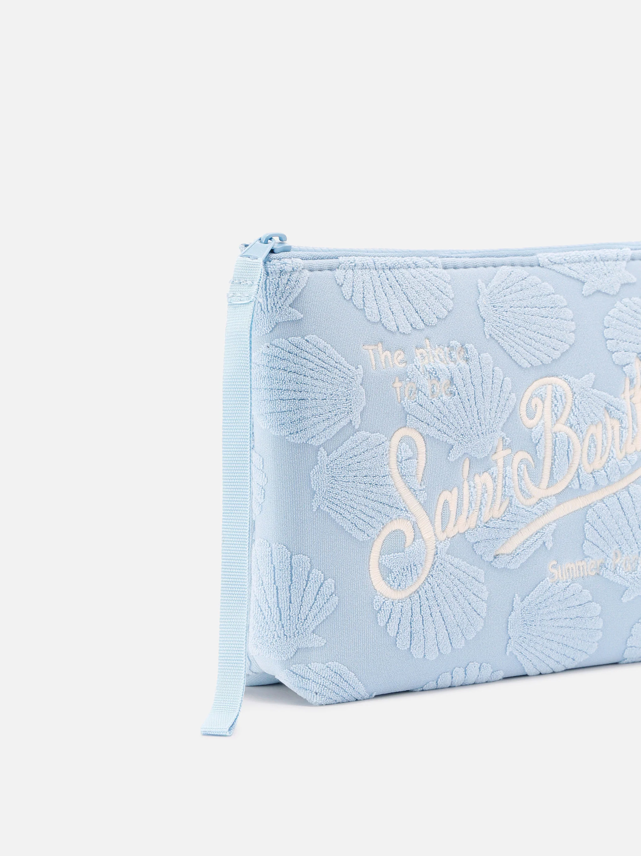 Aline terry-effect pouch with embossed shell pattern - Image 2