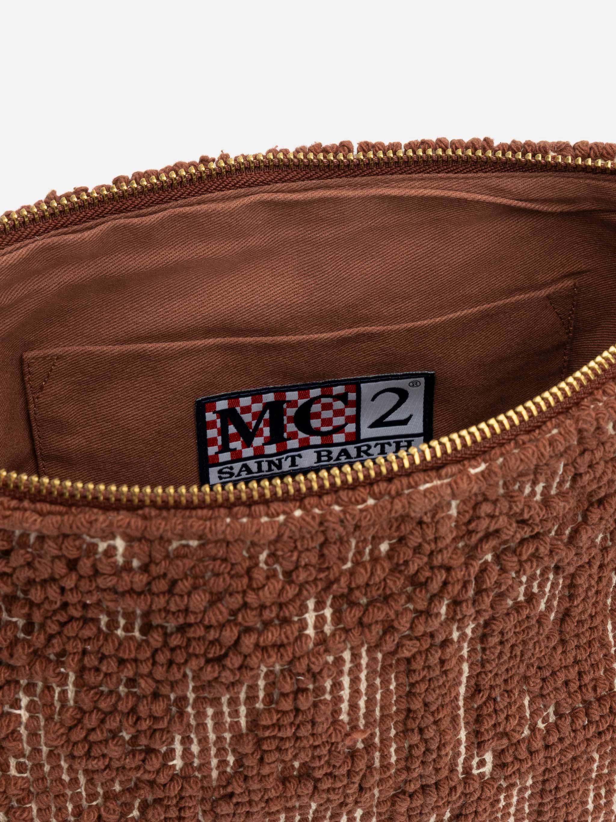 Aline Tufting brown cotton pochette - Image 4