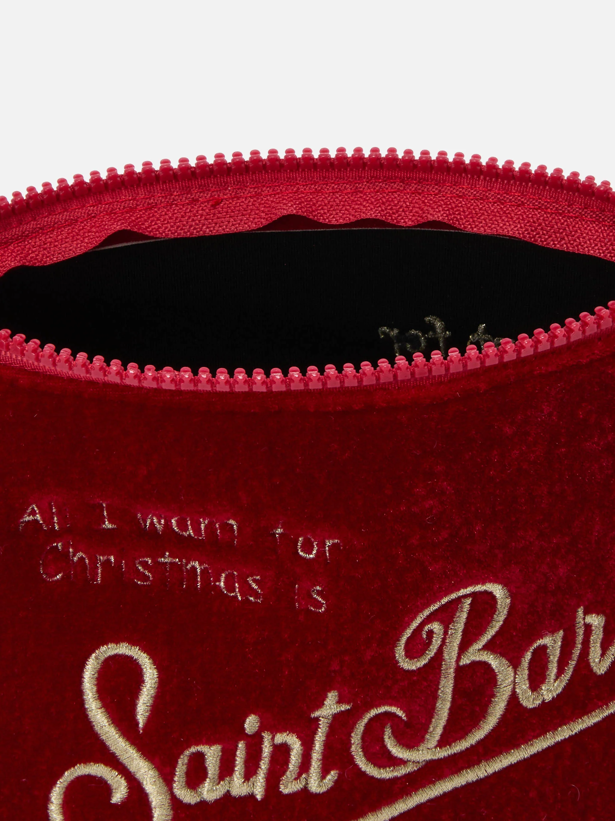Aline Velvet Pouch in red velvet - Image 3